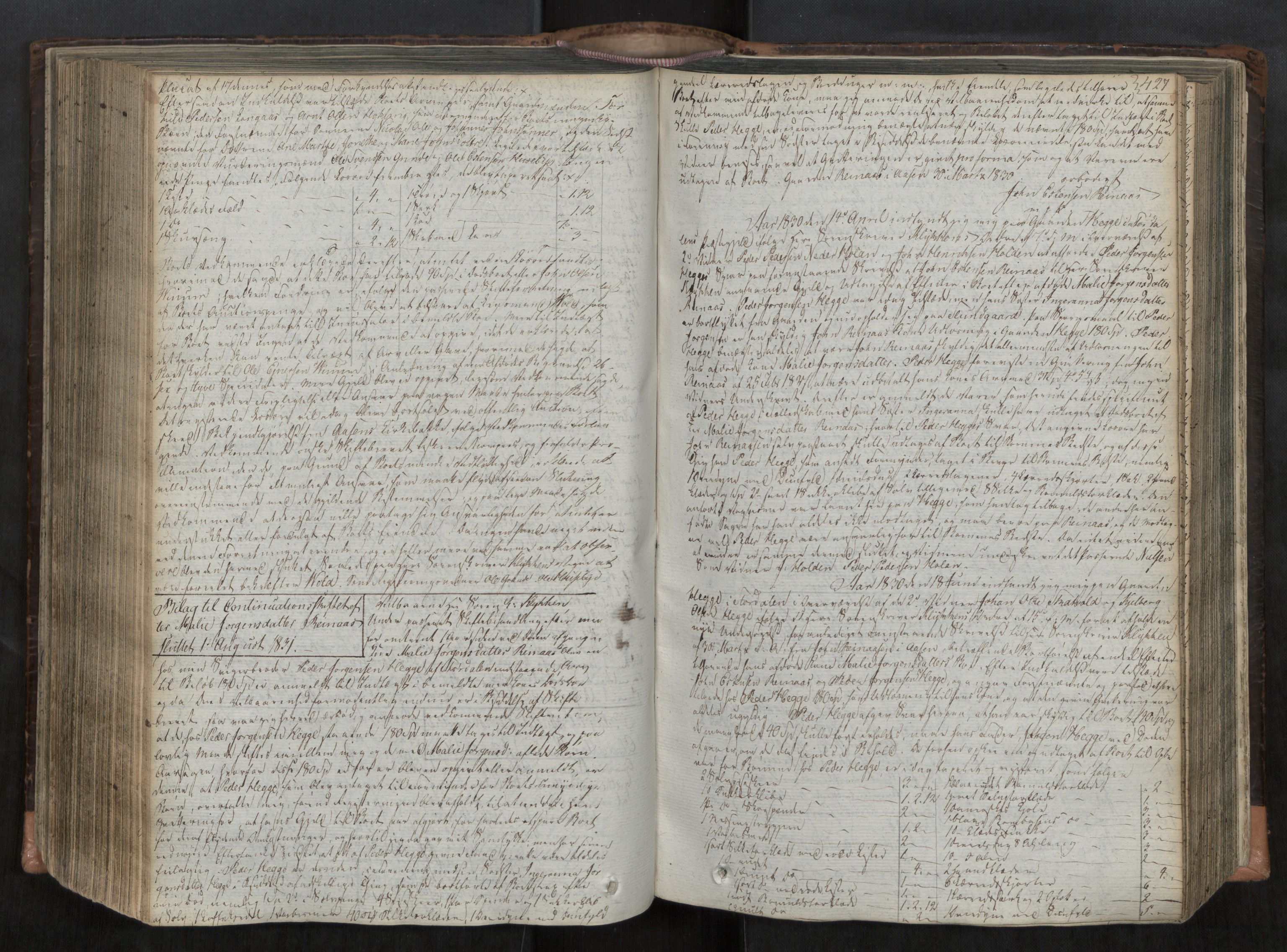 Stjør- og Verdal sorenskriveri, AV/SAT-A-4167/1/3/3Ca/L0001: Skifteregistreringsprotokoll, 1823-1837, s. 427