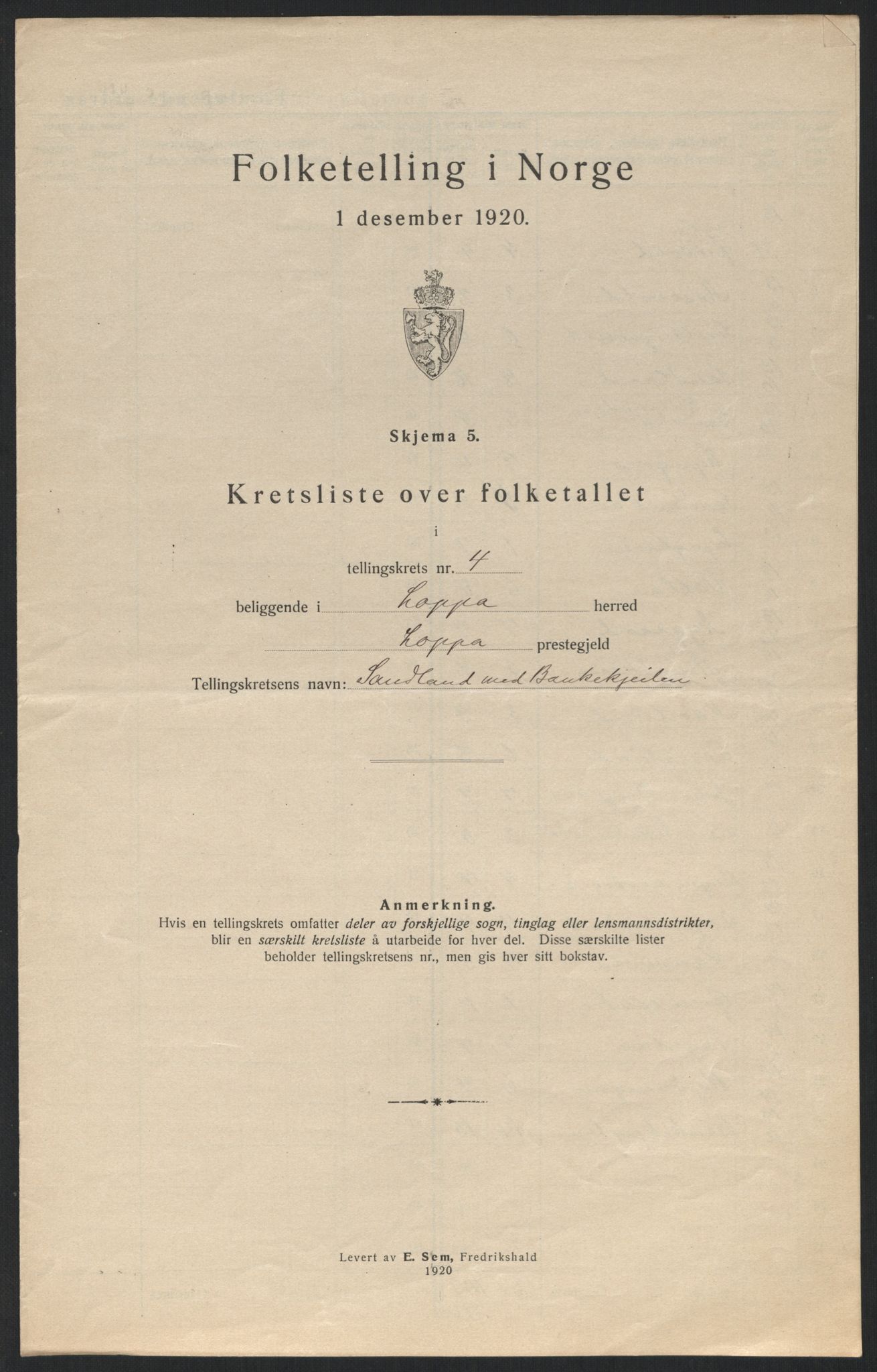 SATØ, Folketelling 1920 for 2014 Loppa herred, 1920, s. 15