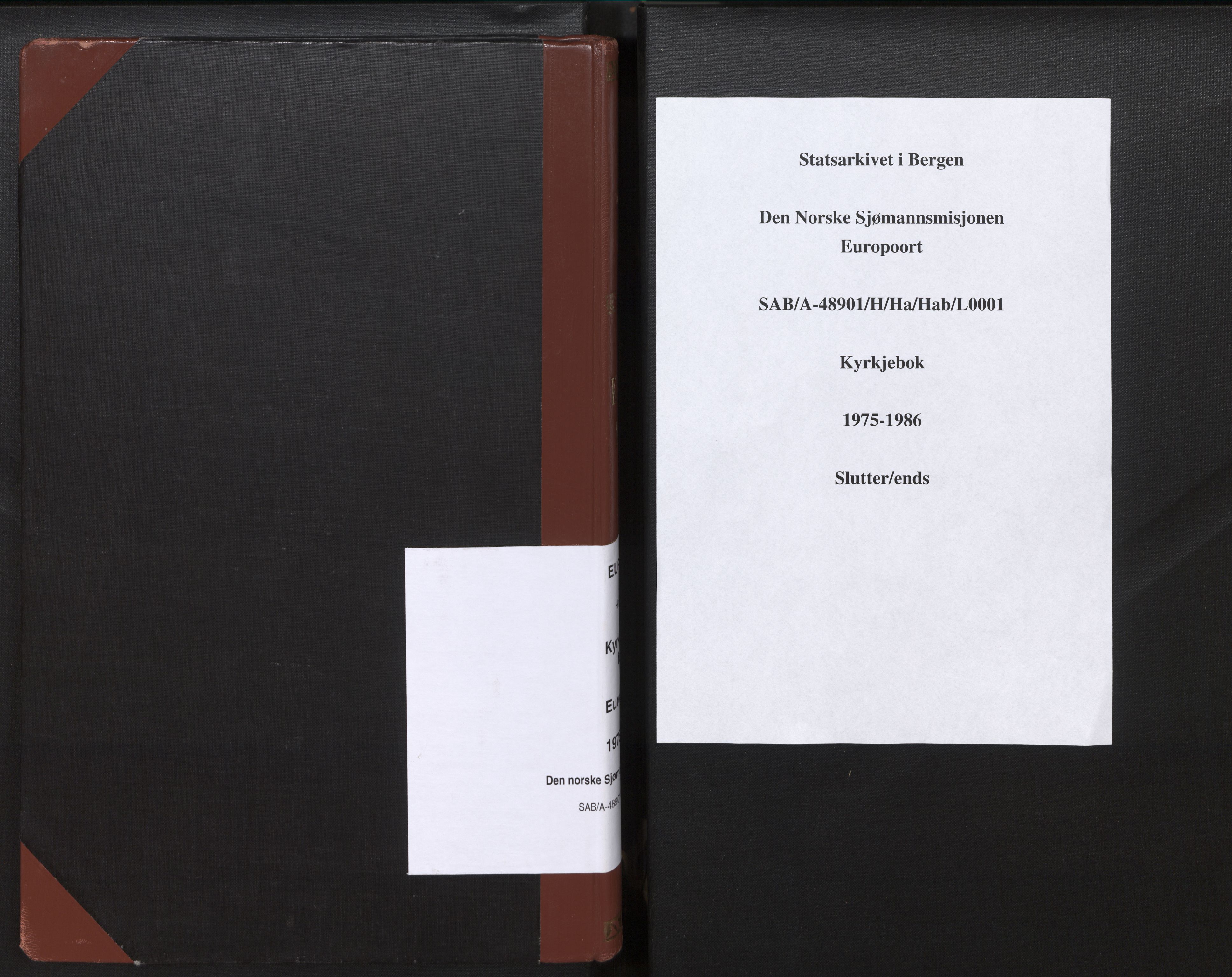 Den norske sjømannsmisjon i utlandet/Hollandske havner (Amsterdam-Rotterdam-Europort), SAB/SAB/PA-0106/H/Ha/Hab/L0001: Ministerialbok nr. A 1, 1975-1989