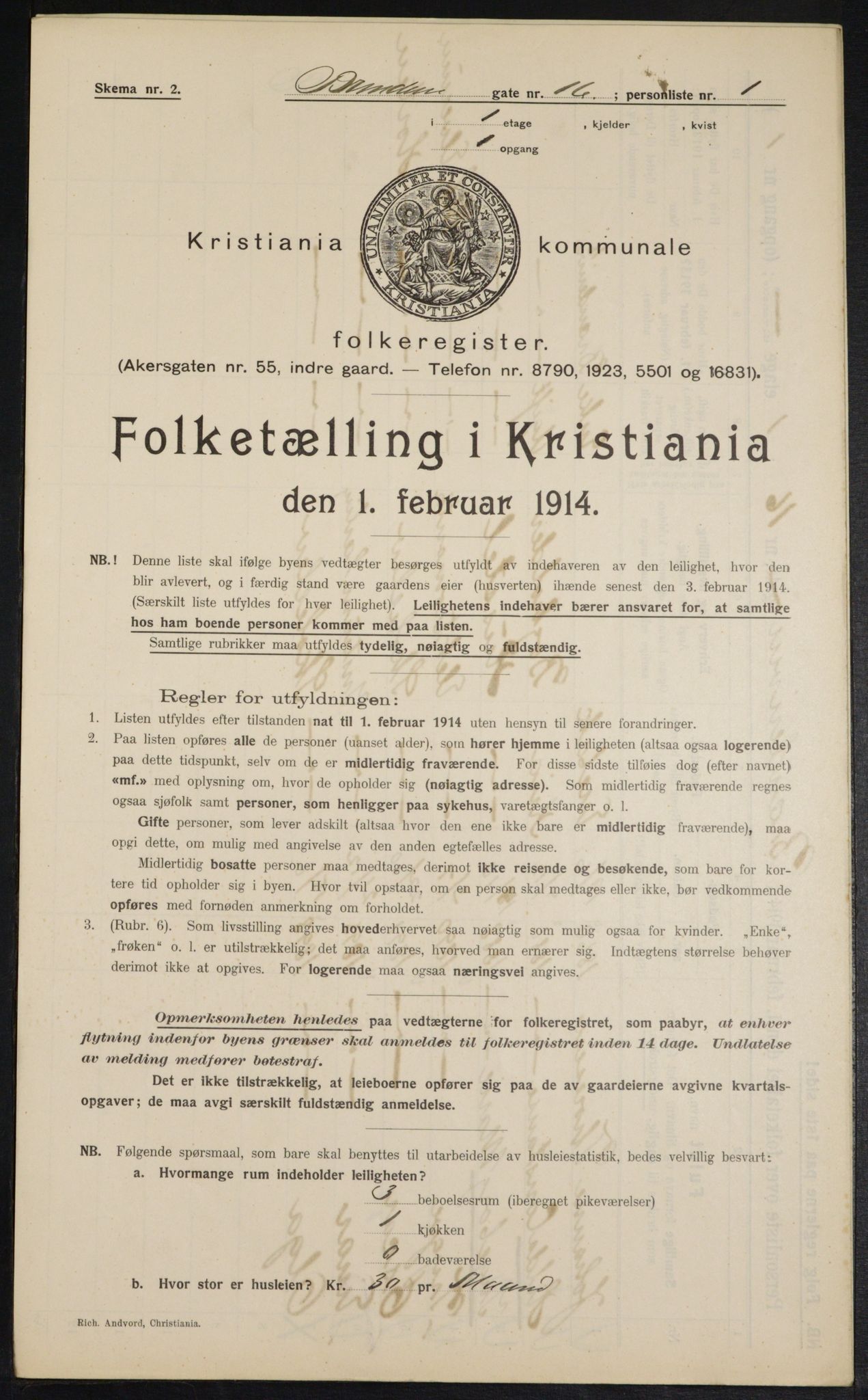 OBA, Kommunal folketelling 1.2.1914 for Kristiania, 1914, s. 8775