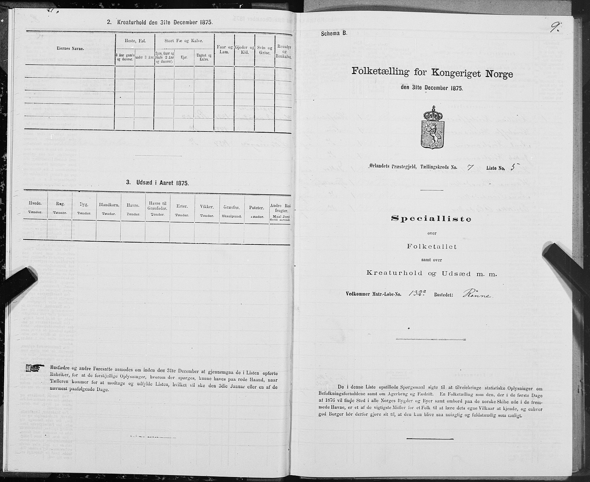 SAT, Folketelling 1875 for 1621P Ørland prestegjeld, 1875, s. 4009
