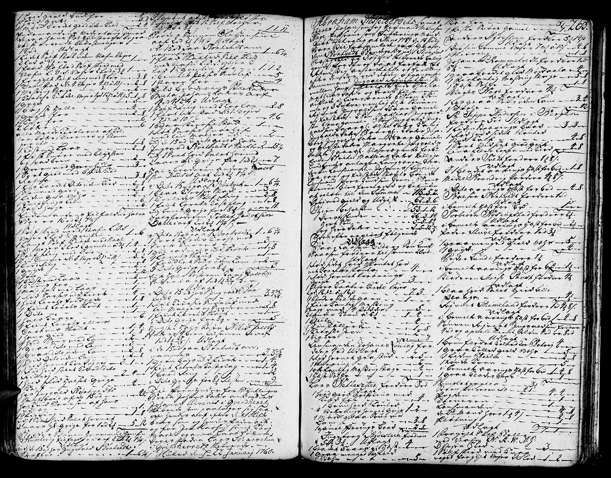 Sunnhordland sorenskrivar, SAB/A-2401/1/H/Ha/Haa/L0007: Skifteprotokollar. Register på lesesal. Fol. 901- ut, 1755-1760, s. 262b-263a