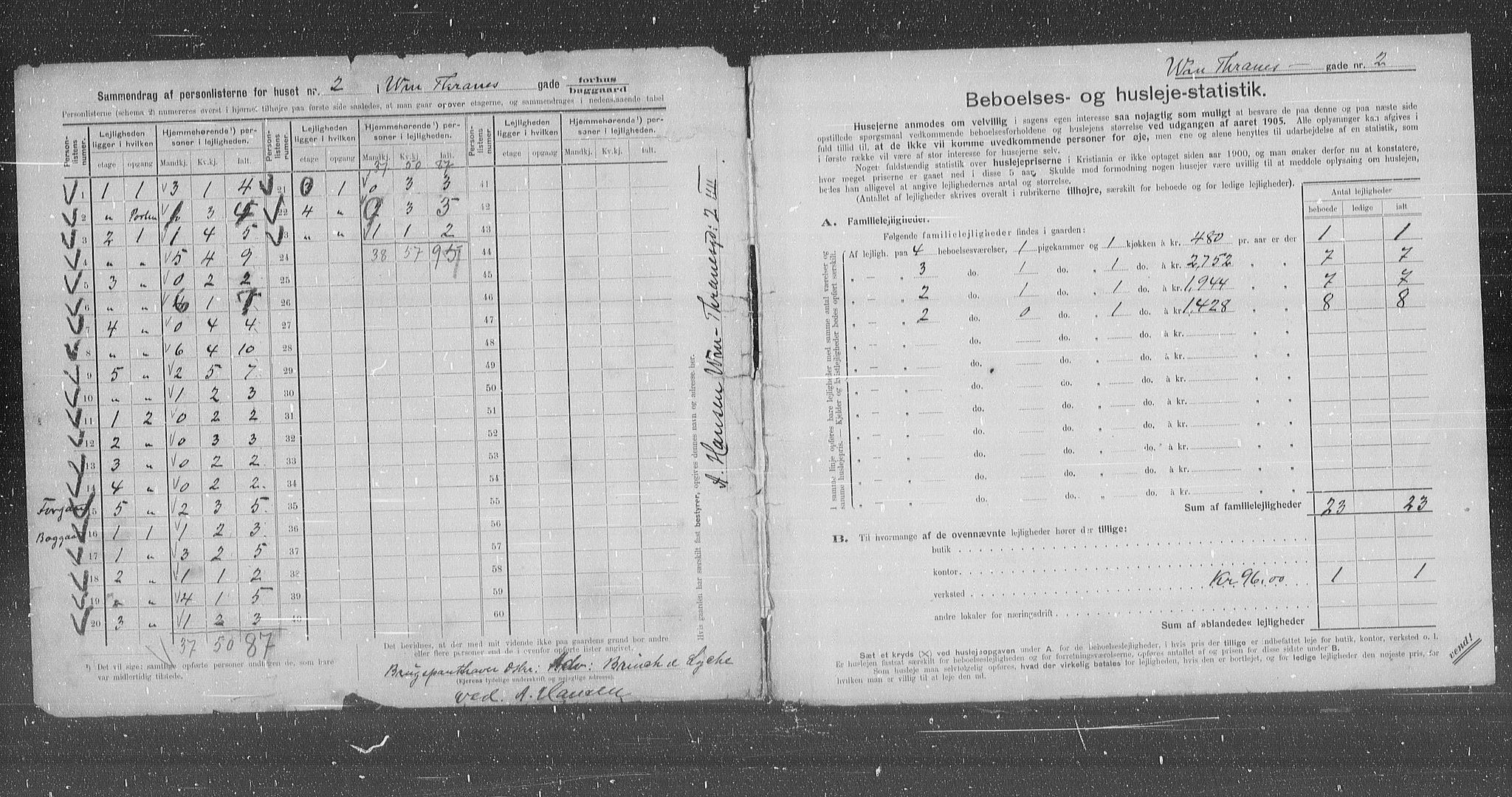 OBA, Kommunal folketelling 31.12.1905 for Kristiania kjøpstad, 1905, s. 66342