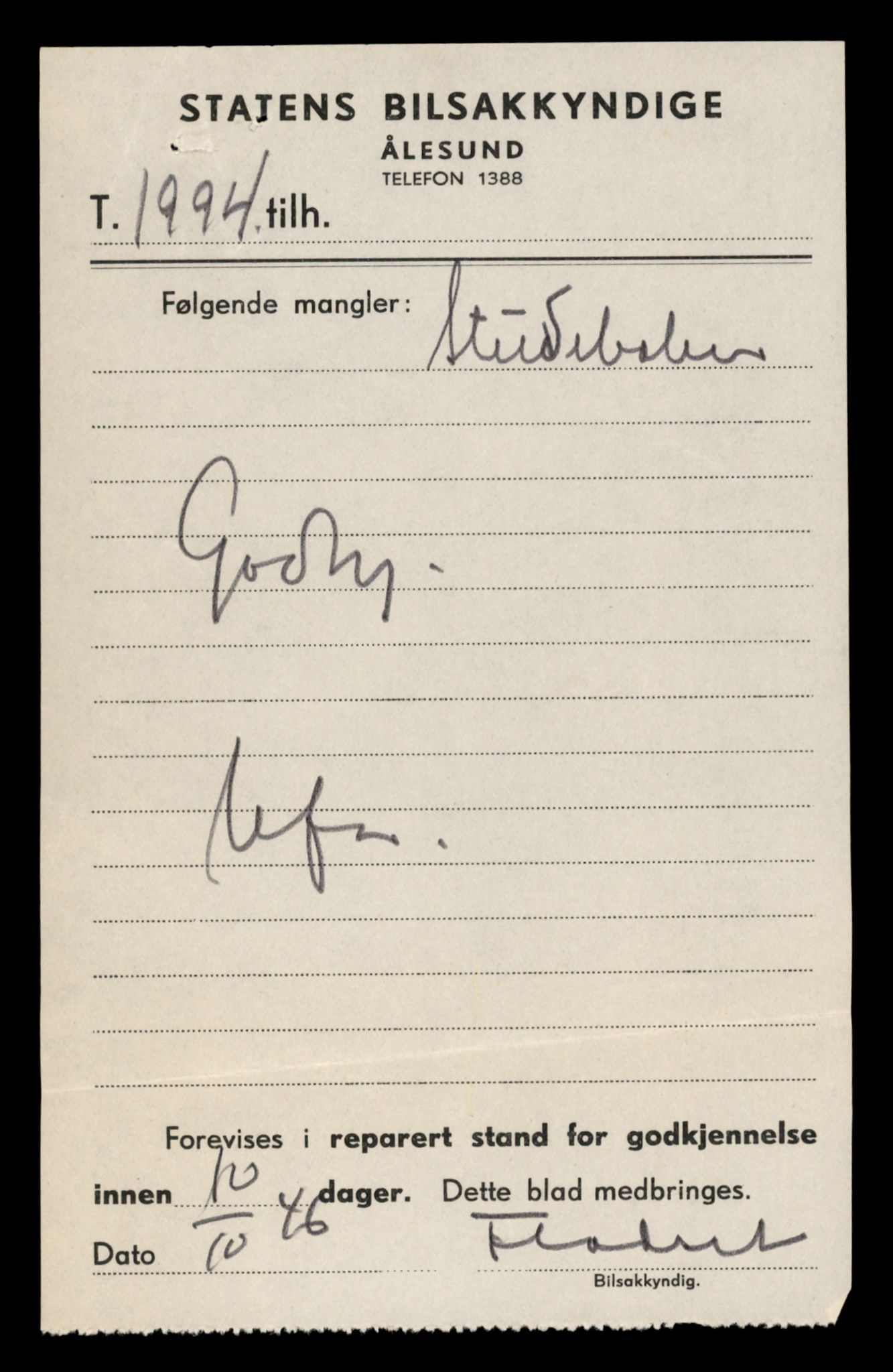 Møre og Romsdal vegkontor - Ålesund trafikkstasjon, AV/SAT-A-4099/F/Fe/L0035: Registreringskort for kjøretøy T 12653 - T 12829, 1927-1998, s. 1494