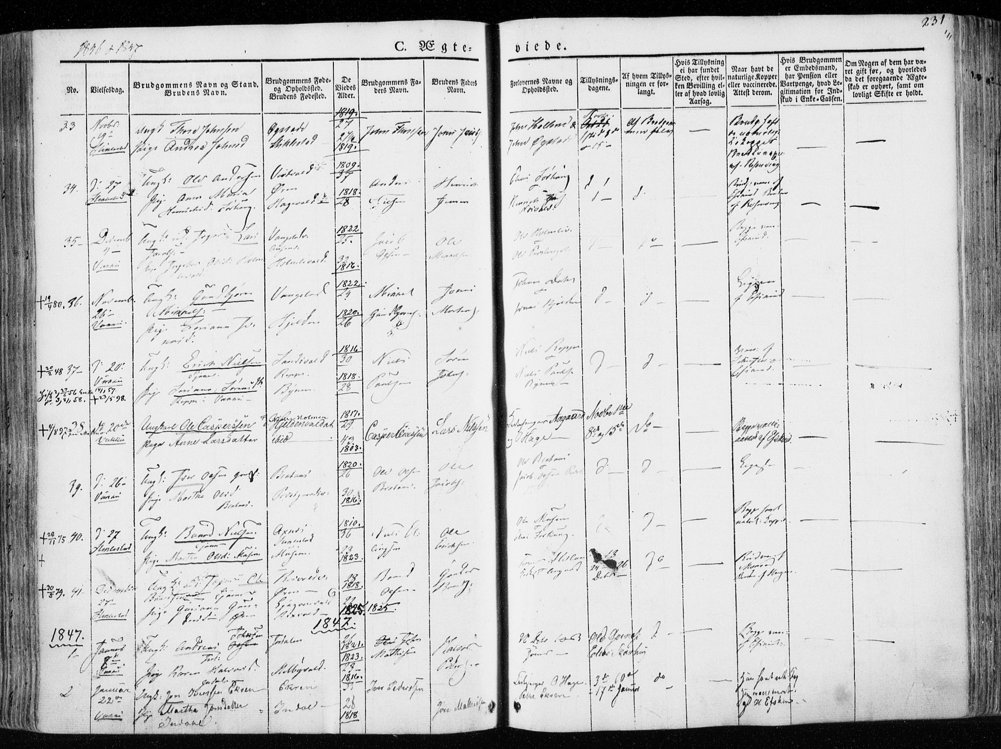 Ministerialprotokoller, klokkerbøker og fødselsregistre - Nord-Trøndelag, AV/SAT-A-1458/723/L0239: Ministerialbok nr. 723A08, 1841-1851, s. 231