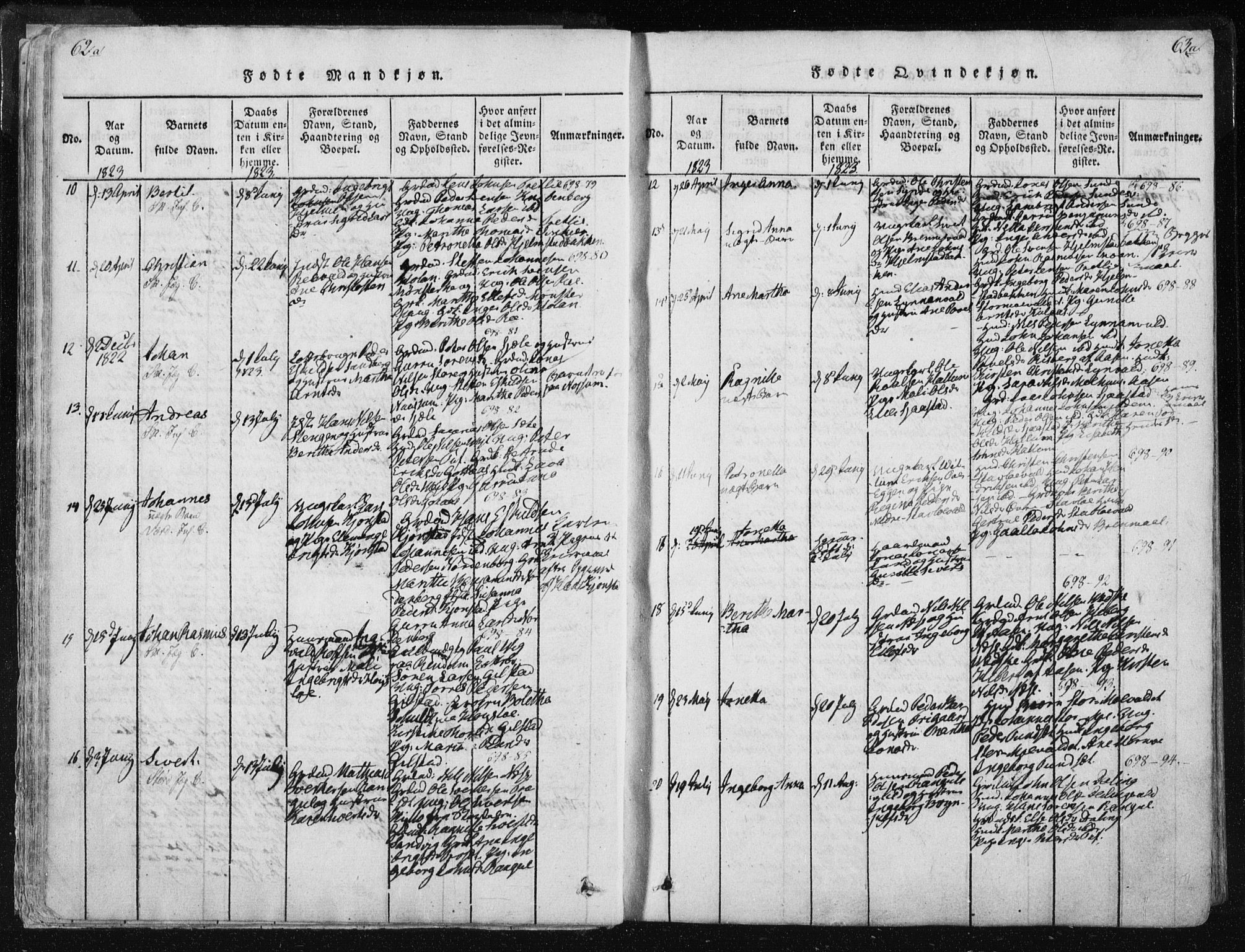 Ministerialprotokoller, klokkerbøker og fødselsregistre - Nord-Trøndelag, SAT/A-1458/717/L0148: Ministerialbok nr. 717A04 /1, 1816-1825, s. 62-63