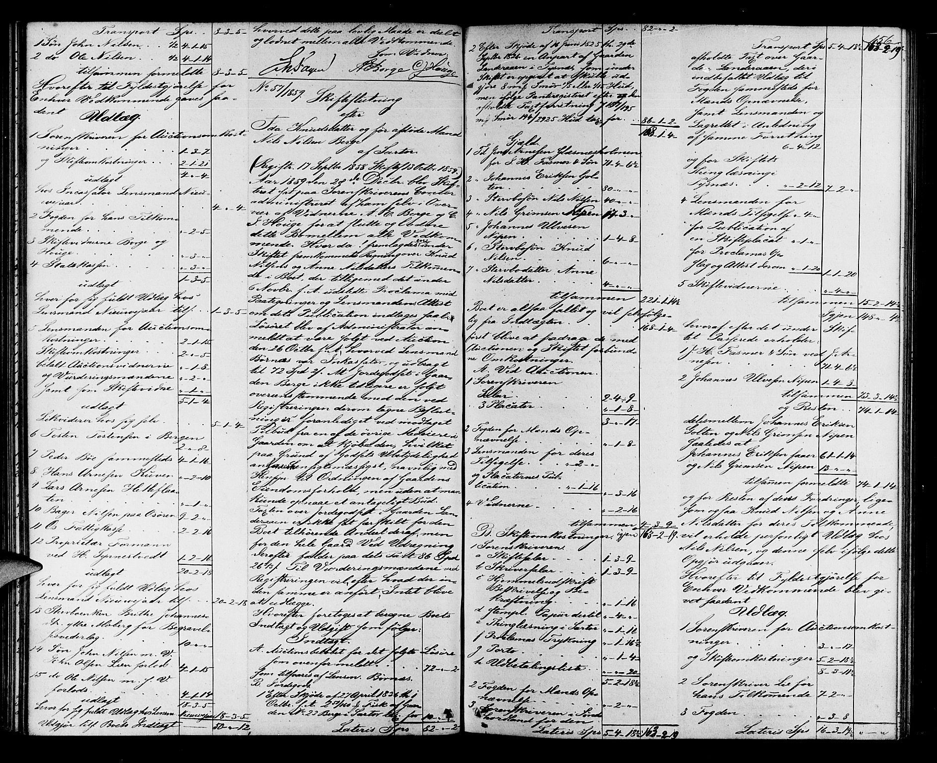 Midhordland sorenskriveri, AV/SAB-A-3001/1/H/Hd/L0003: Skifteutlodningsprotokoll, 1857-1863, s. 155b-156a