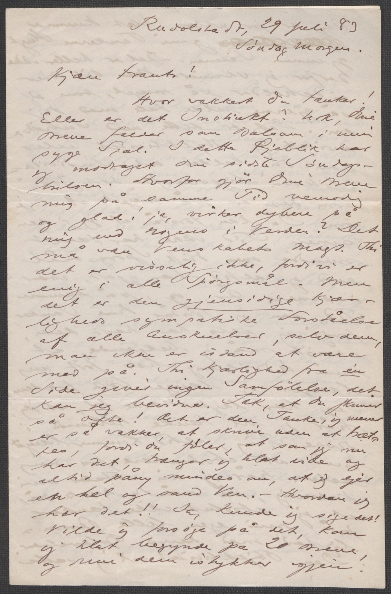 Beyer, Frants, RA/PA-0132/F/L0001: Brev fra Edvard Grieg til Frantz Beyer og "En del optegnelser som kan tjene til kommentar til brevene" av Marie Beyer, 1872-1907, s. 66