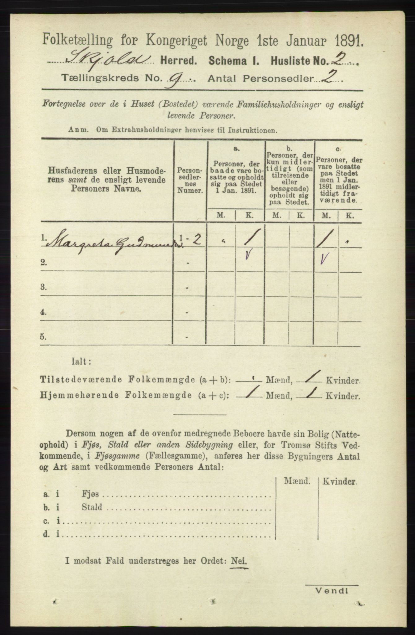 RA, Folketelling 1891 for 1154 Skjold herred, 1891, s. 1748