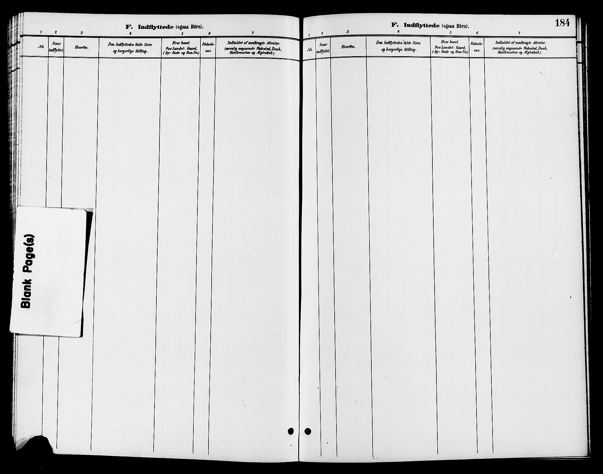 Jevnaker prestekontor, AV/SAH-PREST-116/H/Ha/Hab/L0003: Klokkerbok nr. 3, 1896-1909, s. 184