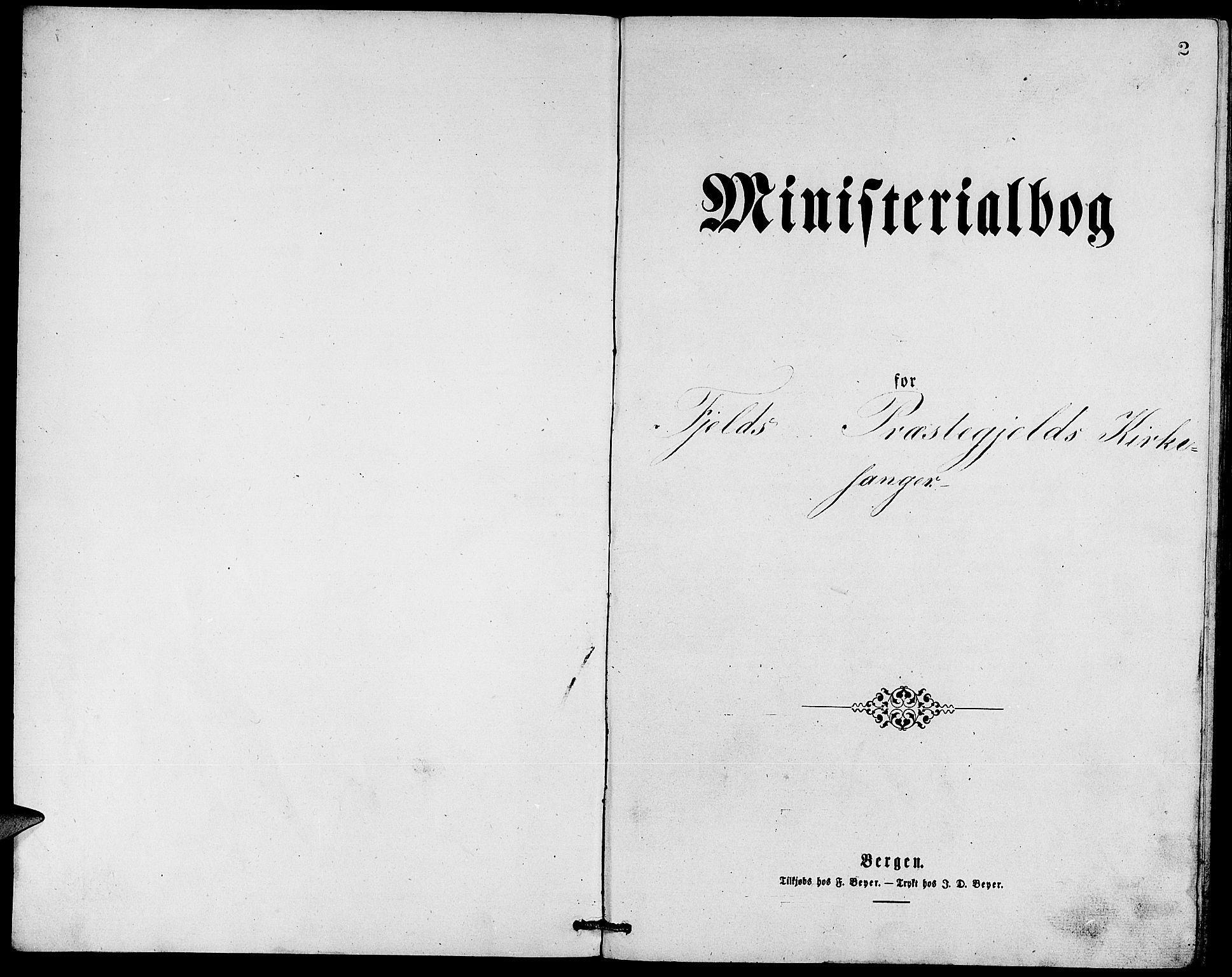 Fjell sokneprestembete, SAB/A-75301/H/Hab: Klokkerbok nr. A 2, 1871-1879, s. 2