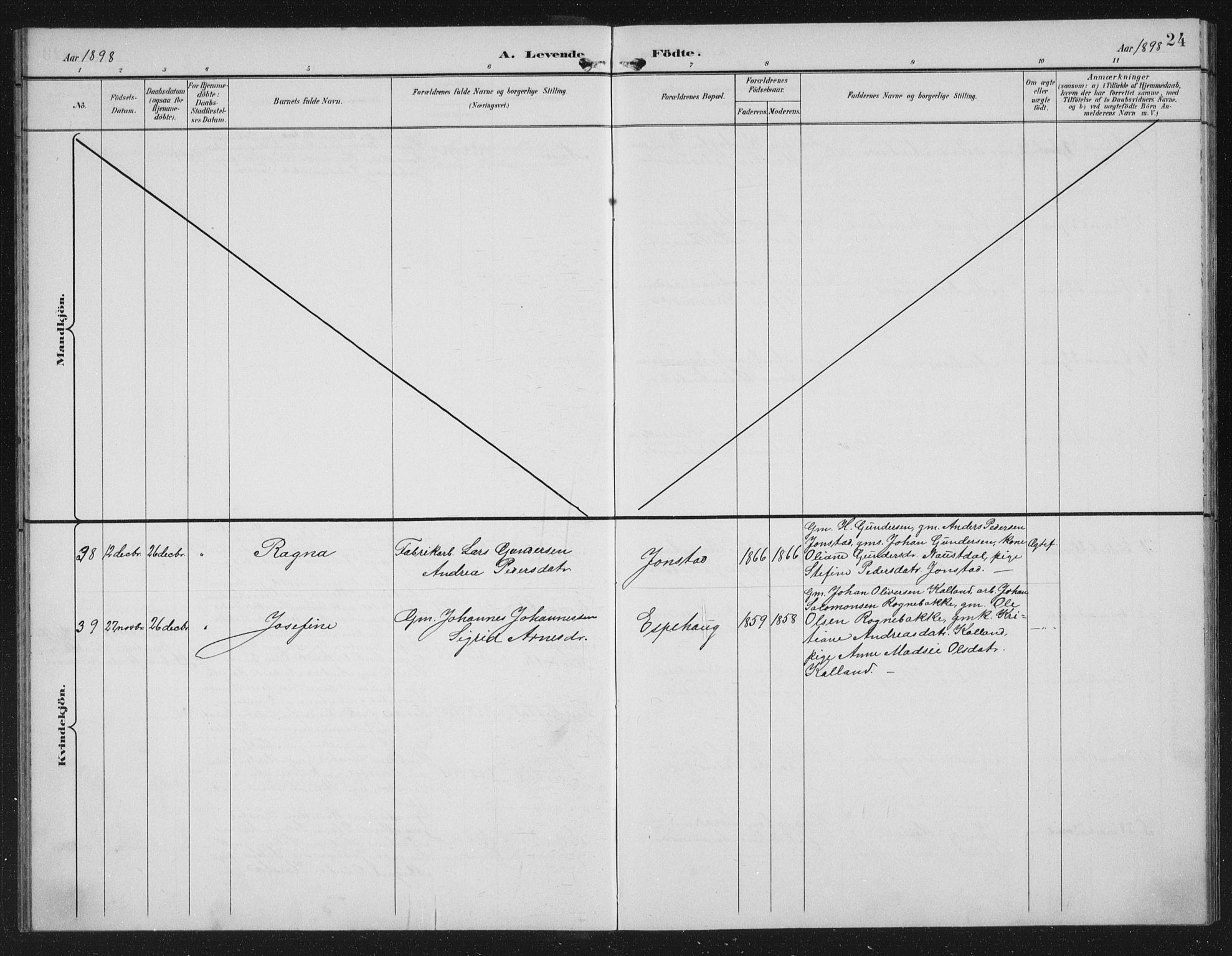 Førde sokneprestembete, SAB/A-79901/H/Hab/Habd/L0004: Klokkerbok nr. D 4, 1896-1913, s. 24