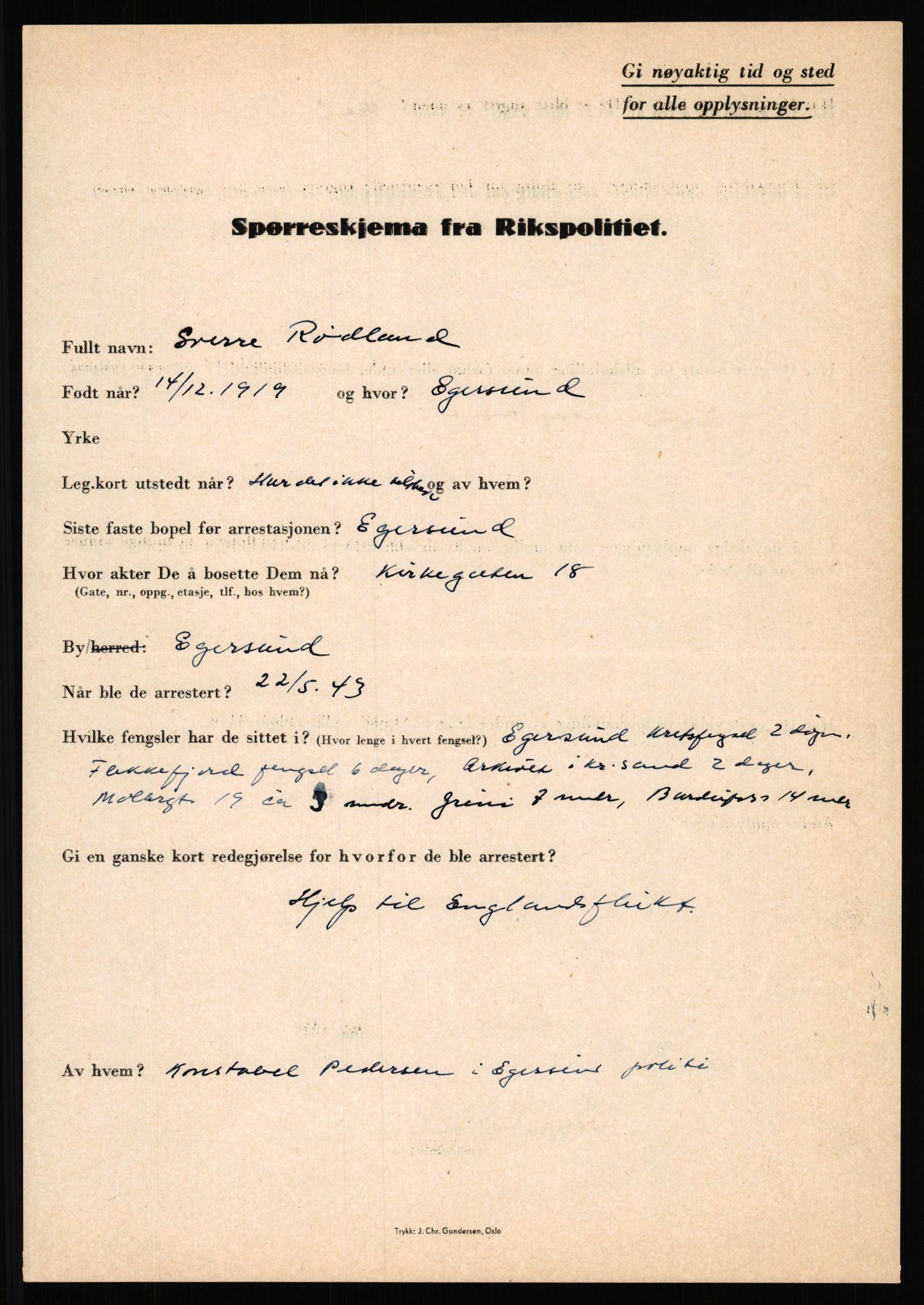 Rikspolitisjefen, AV/RA-S-1560/L/L0014: Pettersen, Aksel - Savosnick, Ernst, 1940-1945, s. 924