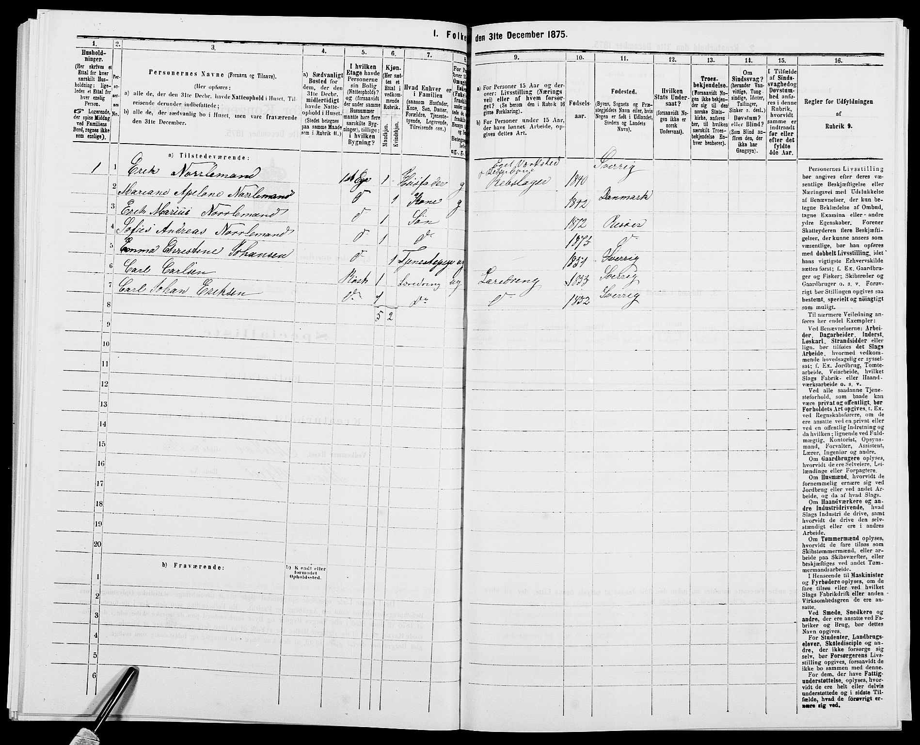SAK, Folketelling 1875 for 0901B Risør prestegjeld, Risør kjøpstad, 1875, s. 493
