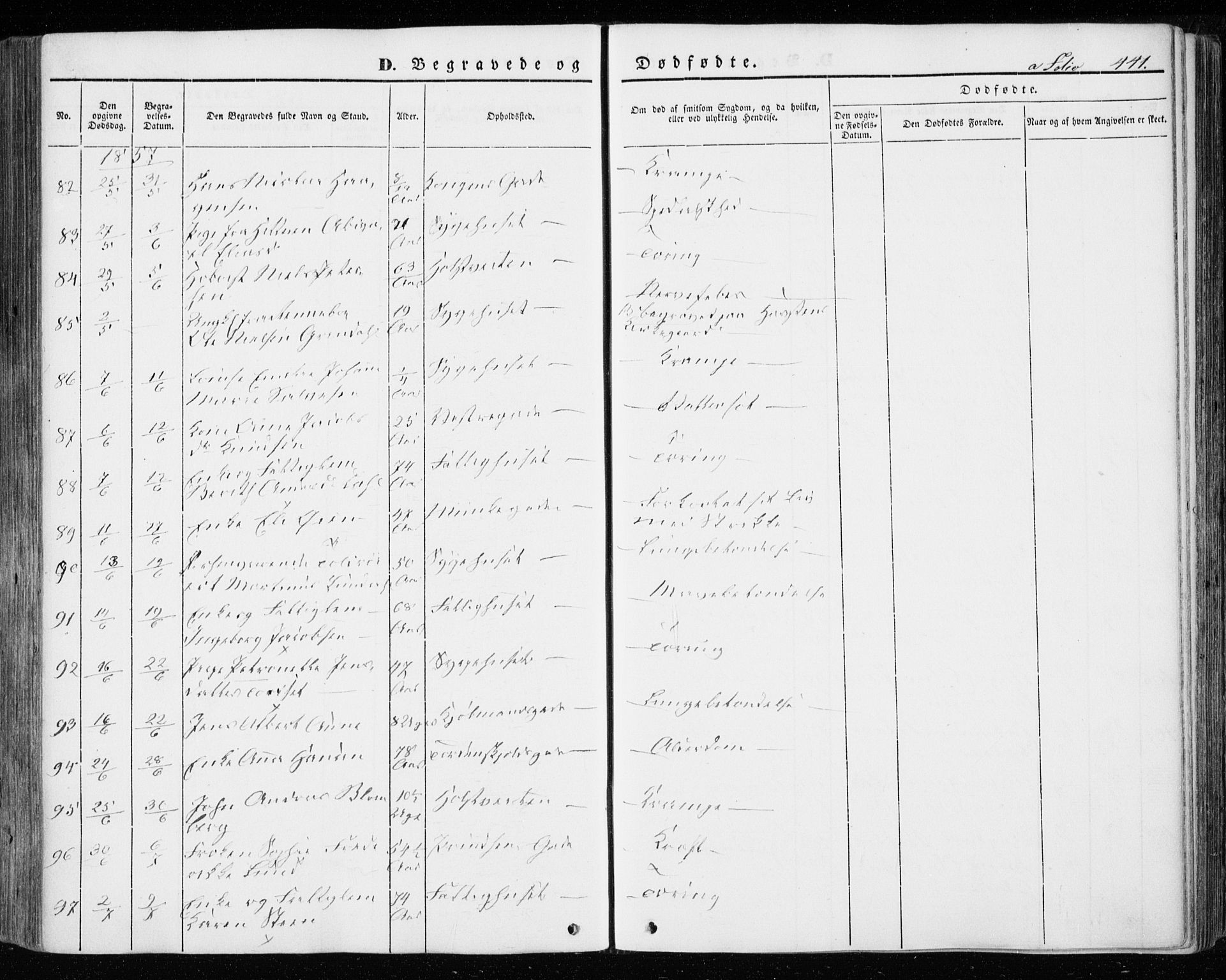 Ministerialprotokoller, klokkerbøker og fødselsregistre - Sør-Trøndelag, AV/SAT-A-1456/601/L0051: Ministerialbok nr. 601A19, 1848-1857, s. 441