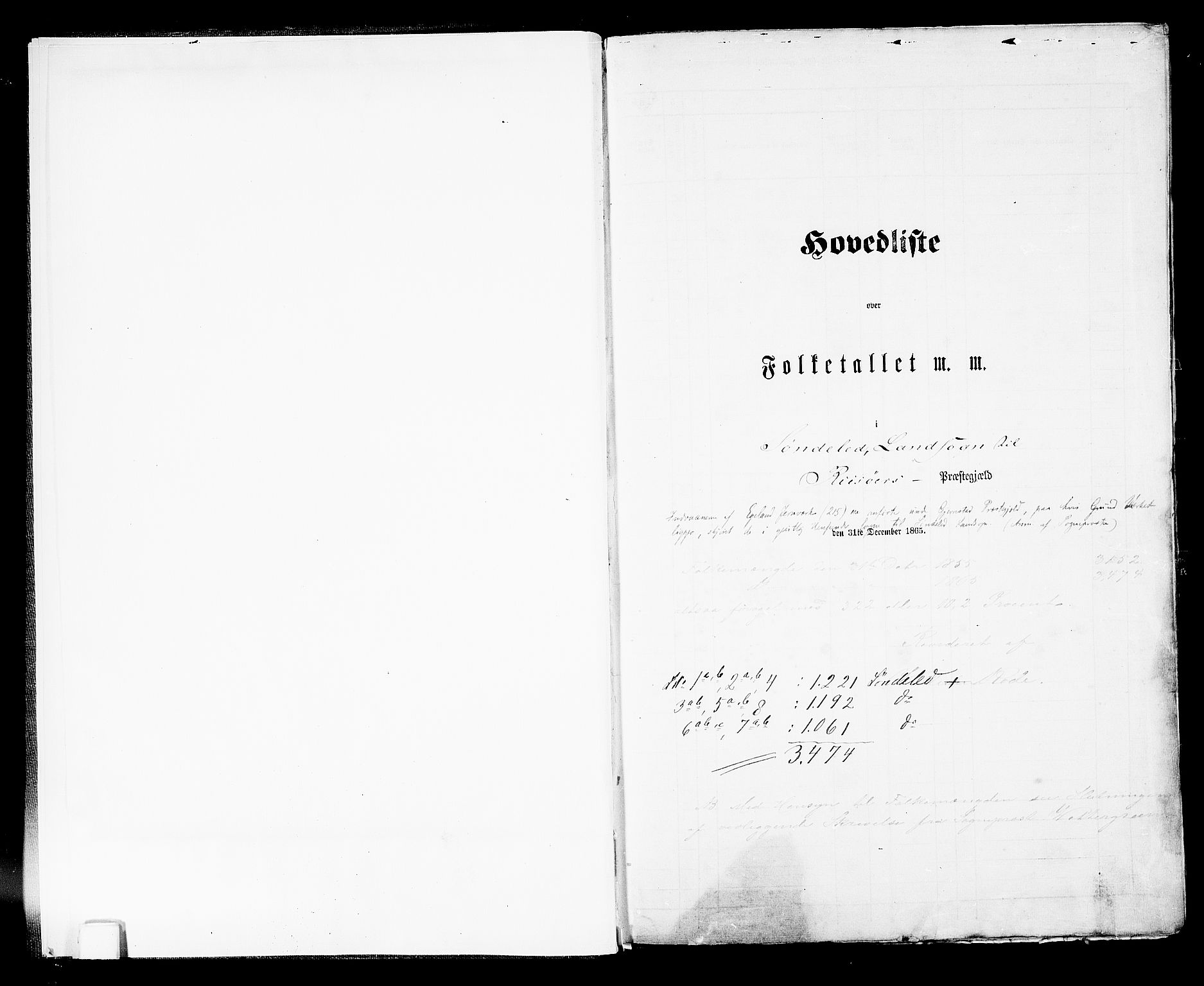 RA, Folketelling 1865 for 0913L Risør prestegjeld, Søndeled sokn, 1865, s. 5
