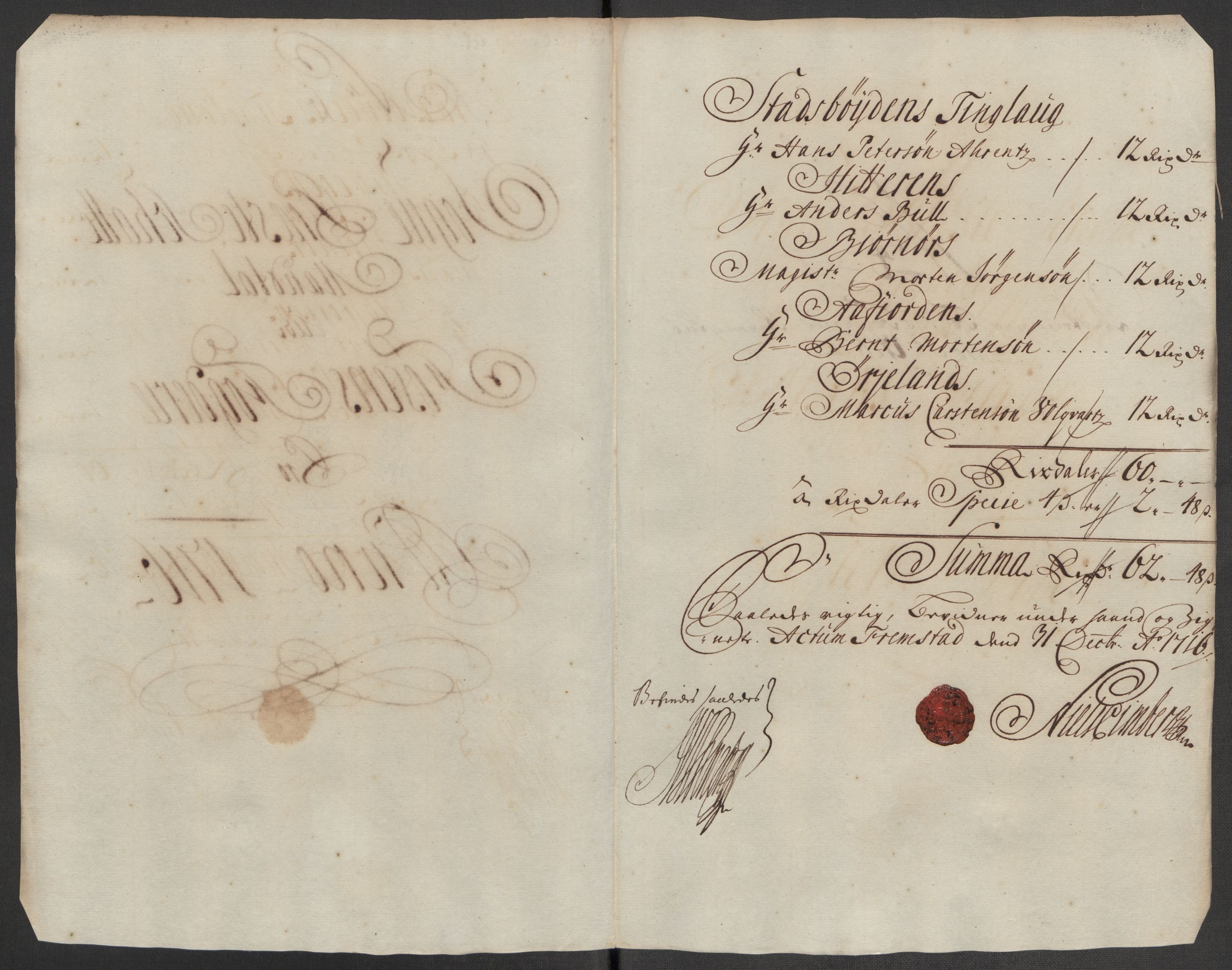 Rentekammeret inntil 1814, Reviderte regnskaper, Fogderegnskap, RA/EA-4092/R57/L3864: Fogderegnskap Fosen, 1716, s. 91