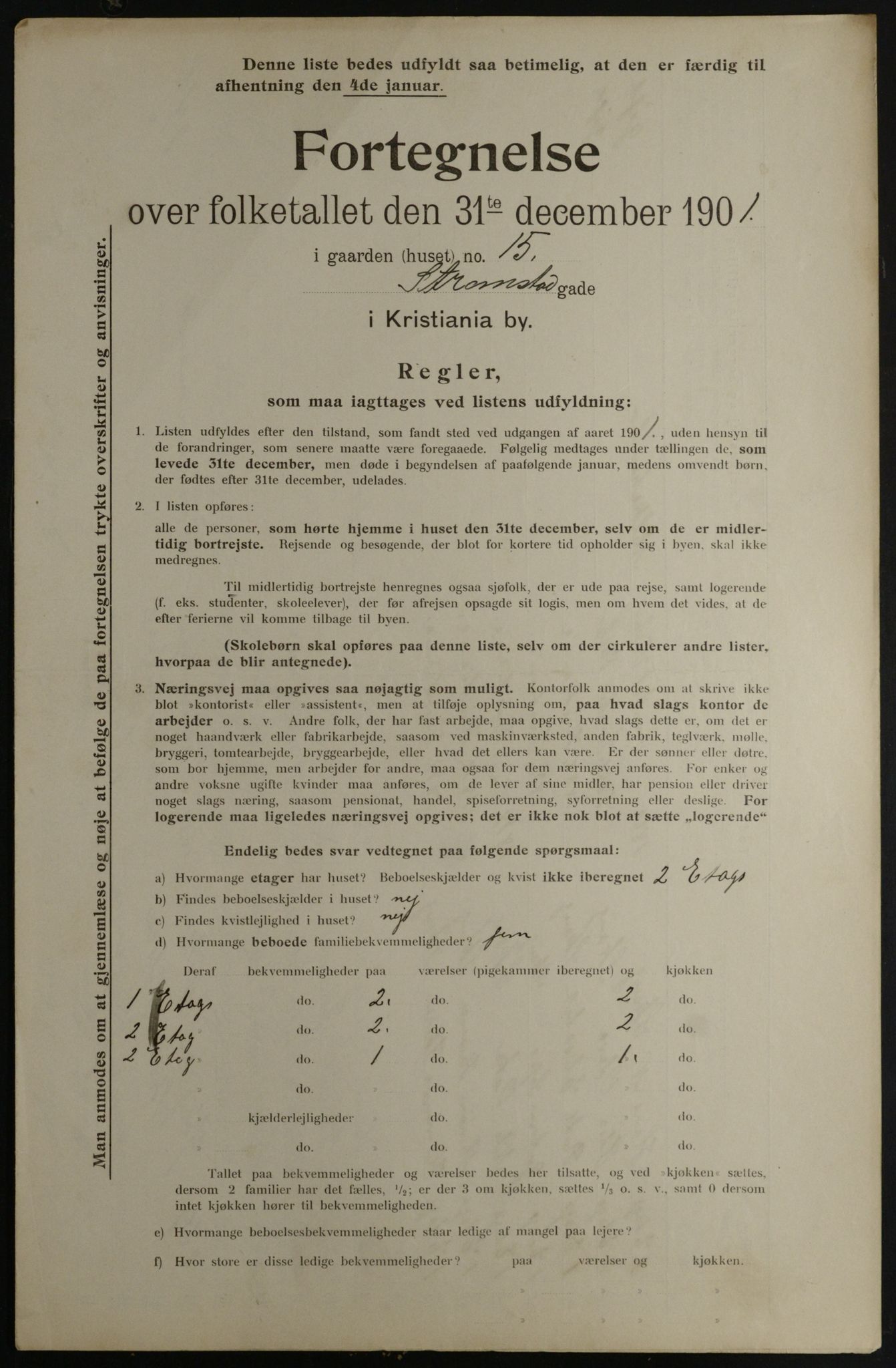 OBA, Kommunal folketelling 31.12.1901 for Kristiania kjøpstad, 1901, s. 15995