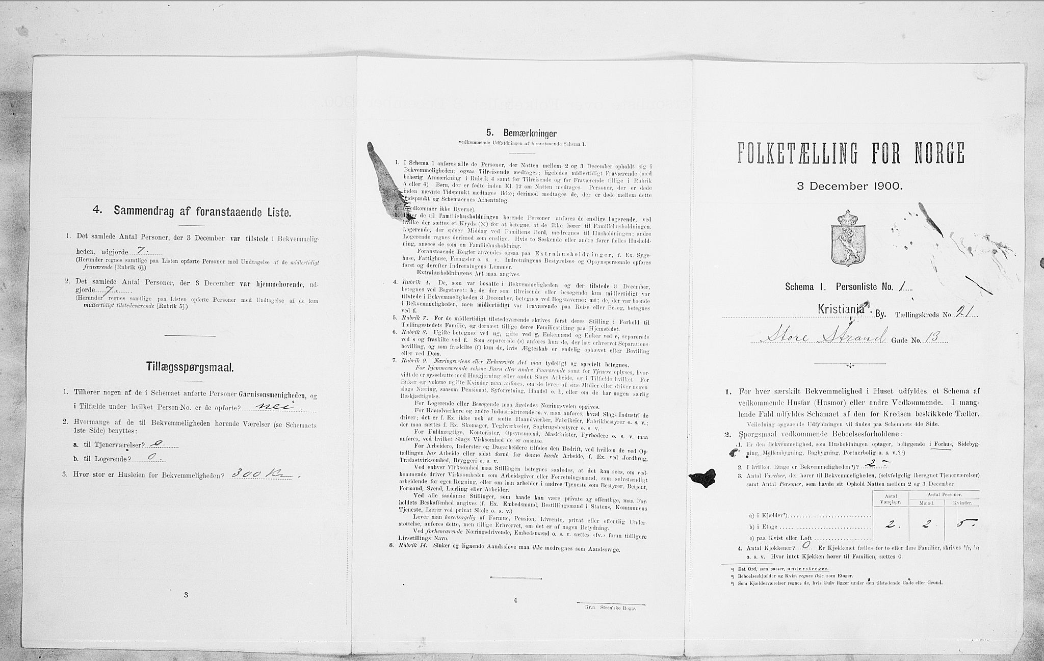 SAO, Folketelling 1900 for 0301 Kristiania kjøpstad, 1900, s. 93033