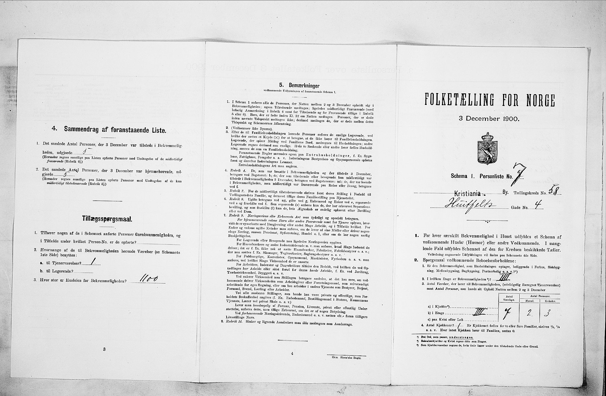 SAO, Folketelling 1900 for 0301 Kristiania kjøpstad, 1900, s. 39133
