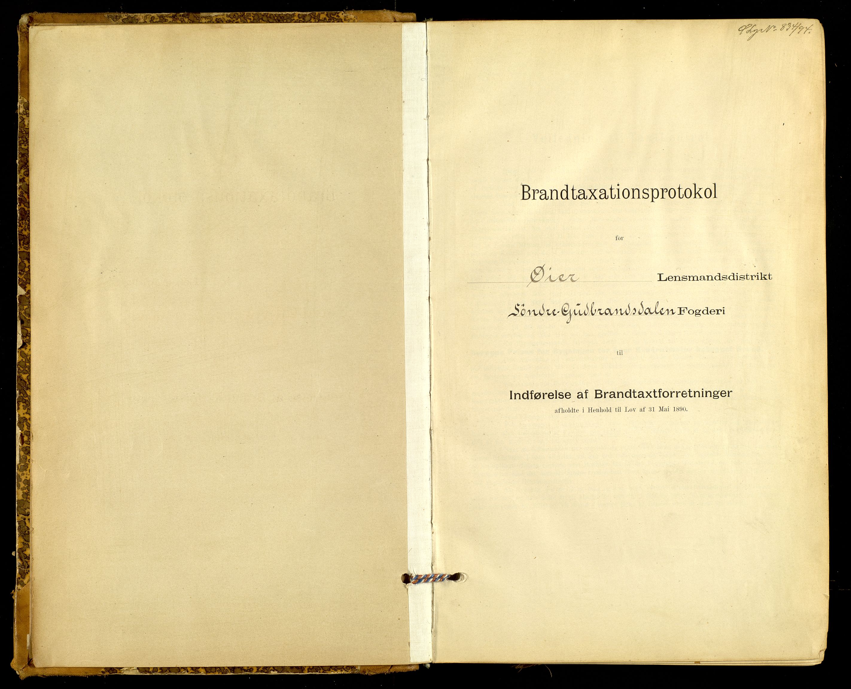 Norges Brannkasse, Øyer, AV/SAH-NBRANO-038/F/L0006: Branntakstprotokoll, 1895-1900