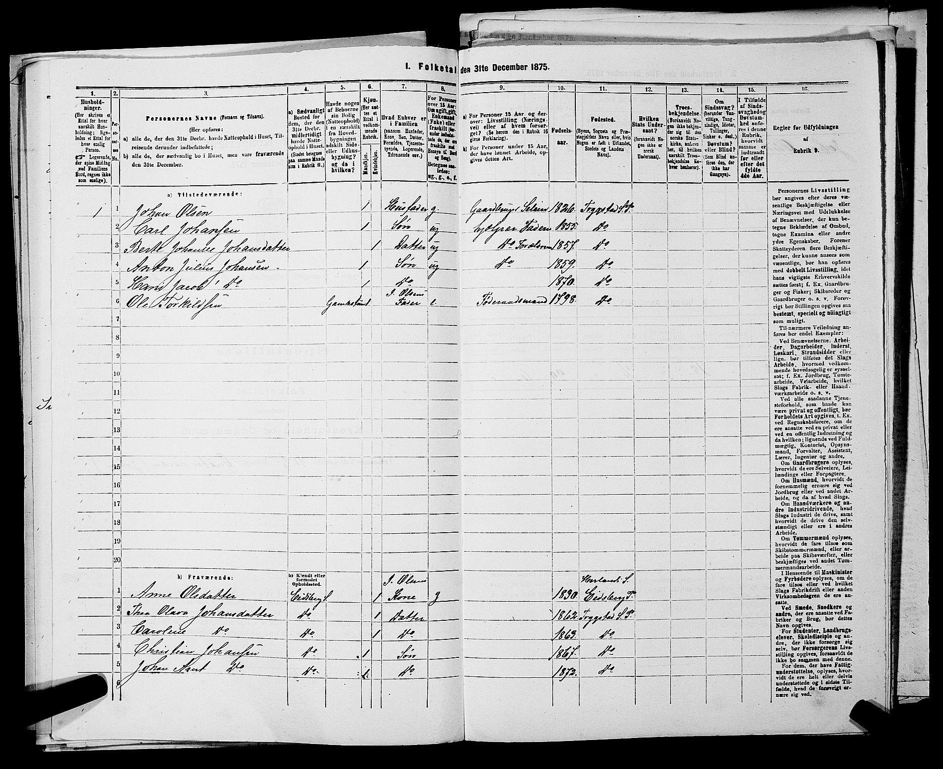 RA, Folketelling 1875 for 0122P Trøgstad prestegjeld, 1875, s. 412