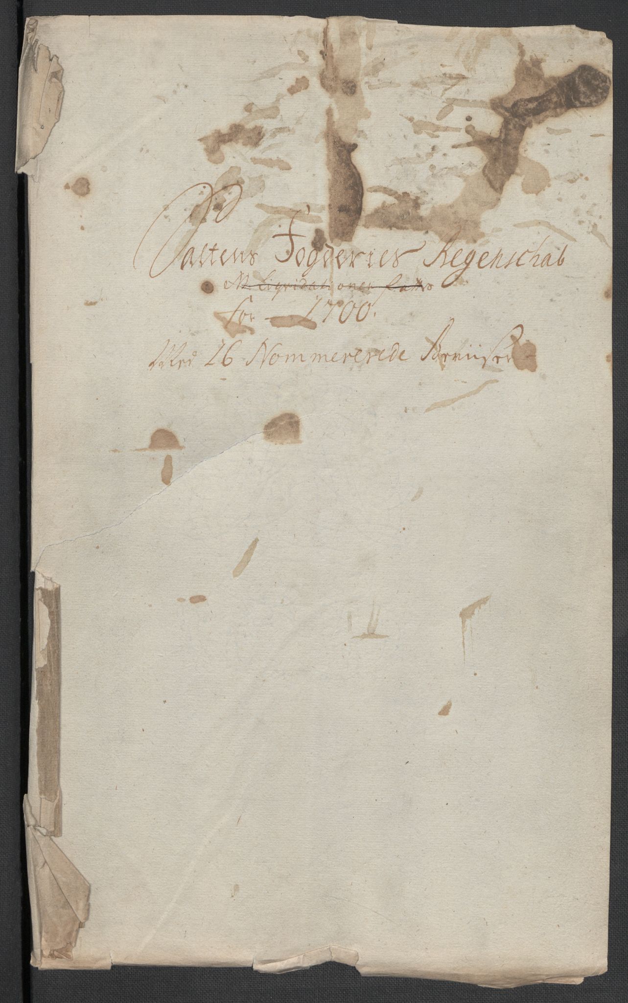 Rentekammeret inntil 1814, Reviderte regnskaper, Fogderegnskap, RA/EA-4092/R66/L4579: Fogderegnskap Salten, 1697-1700, s. 323