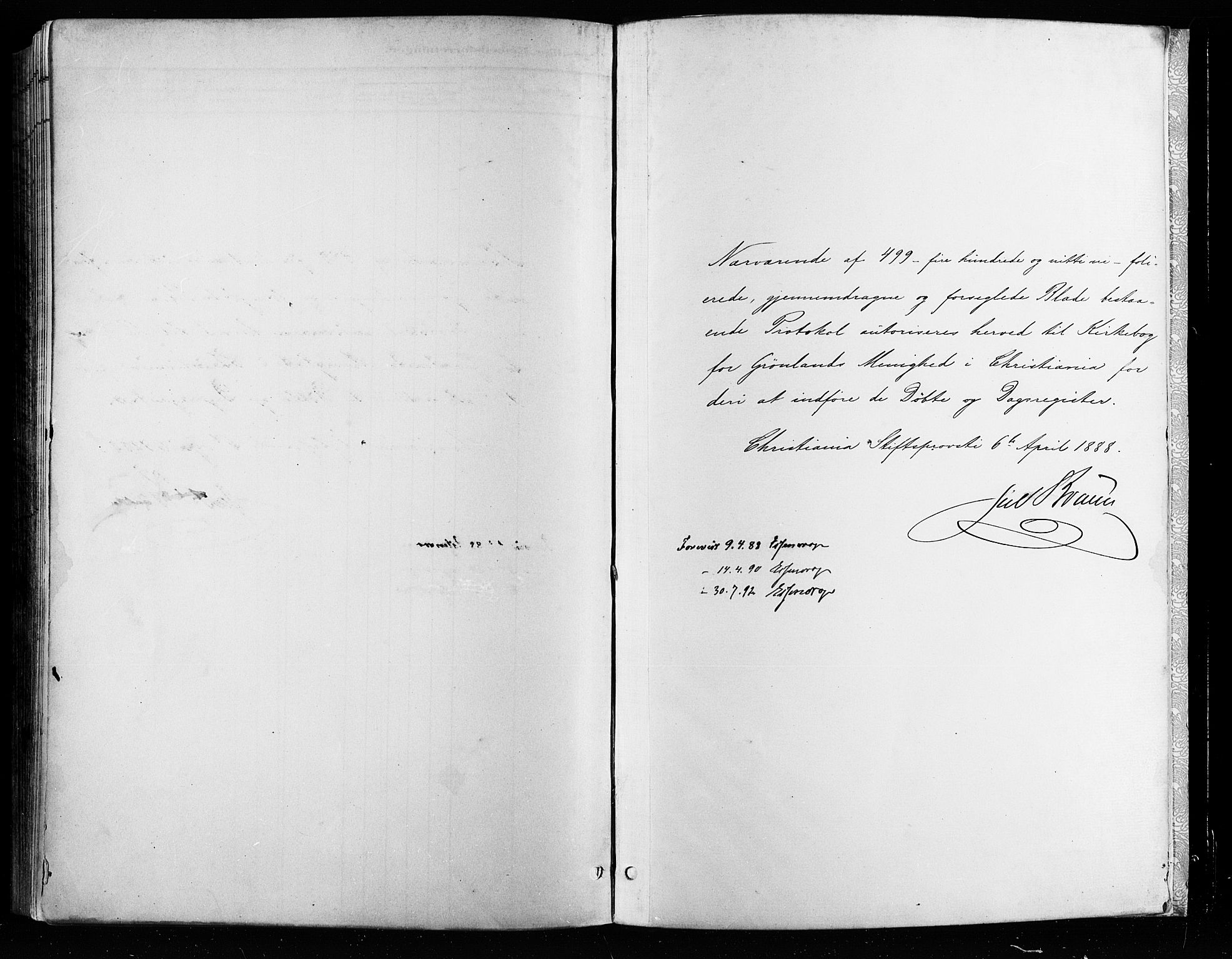 Grønland prestekontor Kirkebøker, AV/SAO-A-10848/F/Fa/L0009: Ministerialbok nr. 9, 1888-1893