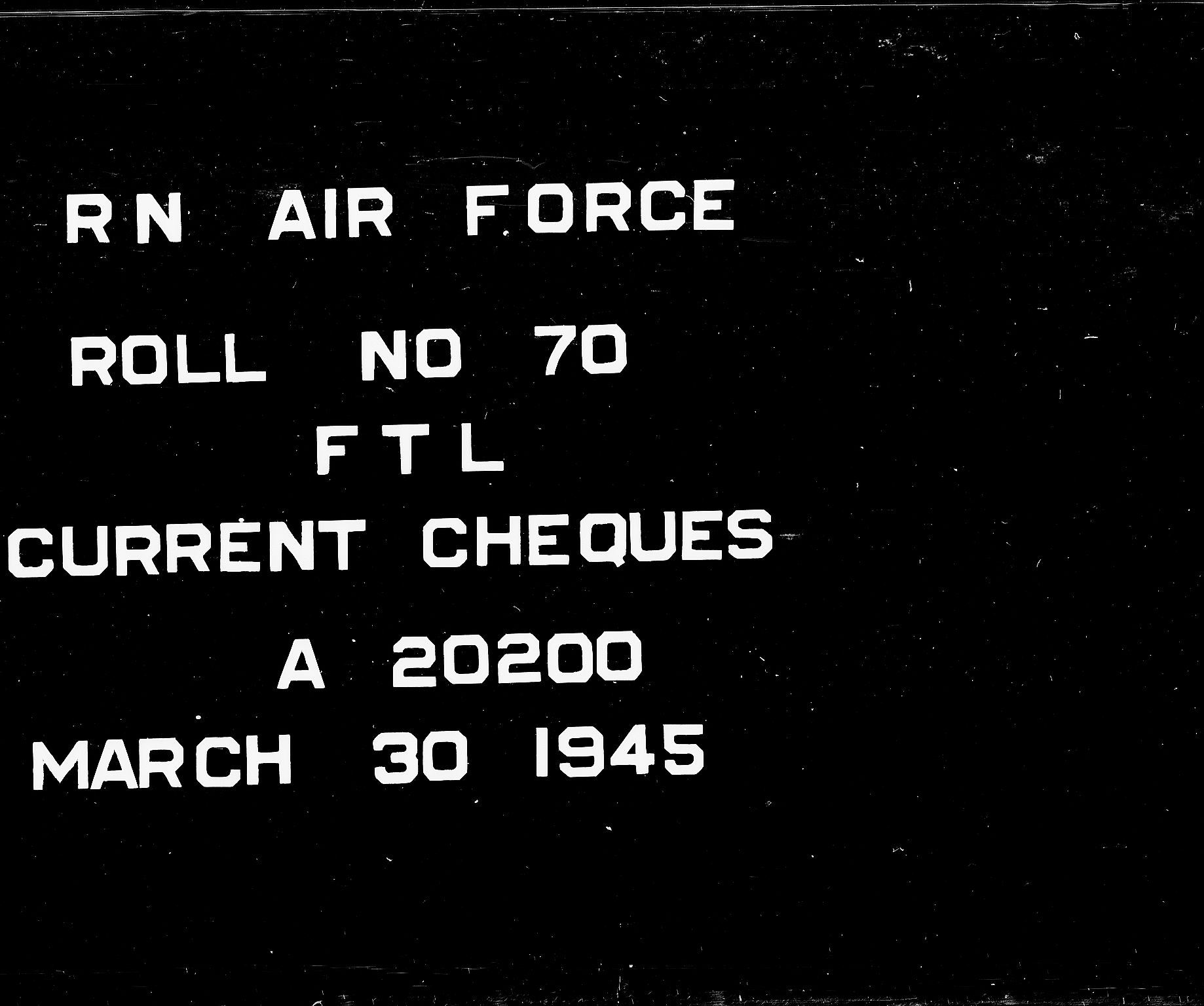 Forsvaret, Flyvåpnenes treningsleir 1940-1945, AV/RA-RAFA-3974/V/L0070: Sjekker.  F.T.L. brukskonto A-20 200 til A-25 261., 1940-1945