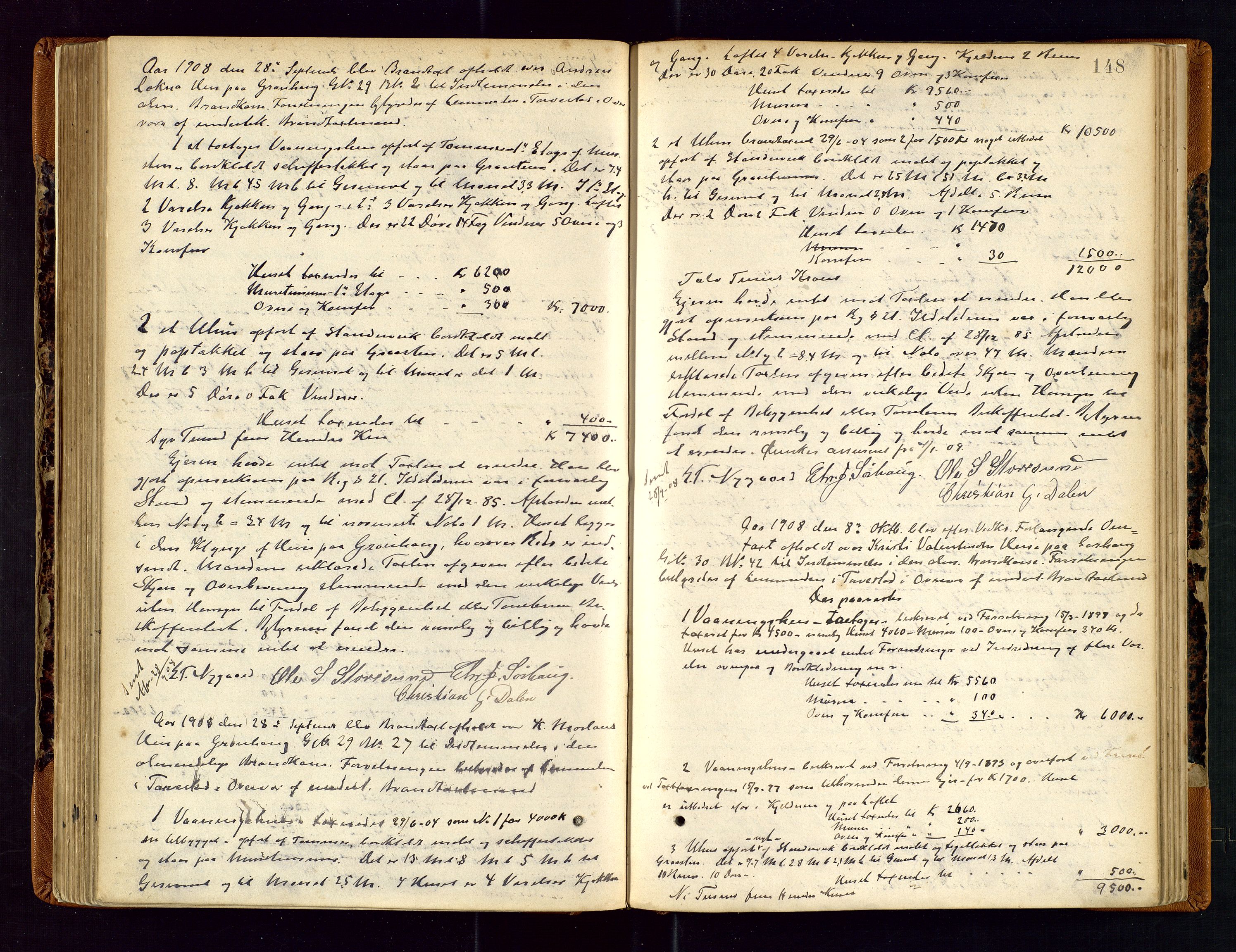 Torvestad lensmannskontor, AV/SAST-A-100307/1/Goa/L0002: "Brandtaxationsprotokol for Torvestad Thinglag", 1883-1917, s. 147b-148a