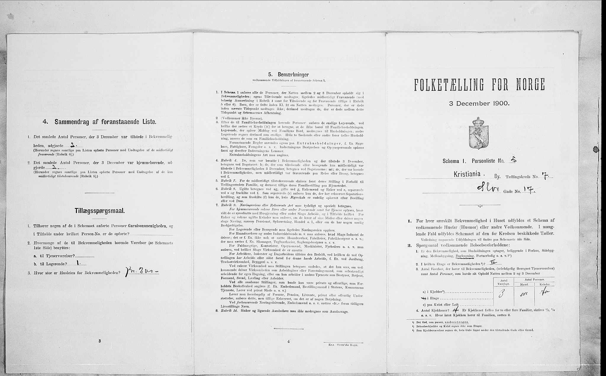 SAO, Folketelling 1900 for 0301 Kristiania kjøpstad, 1900, s. 92253