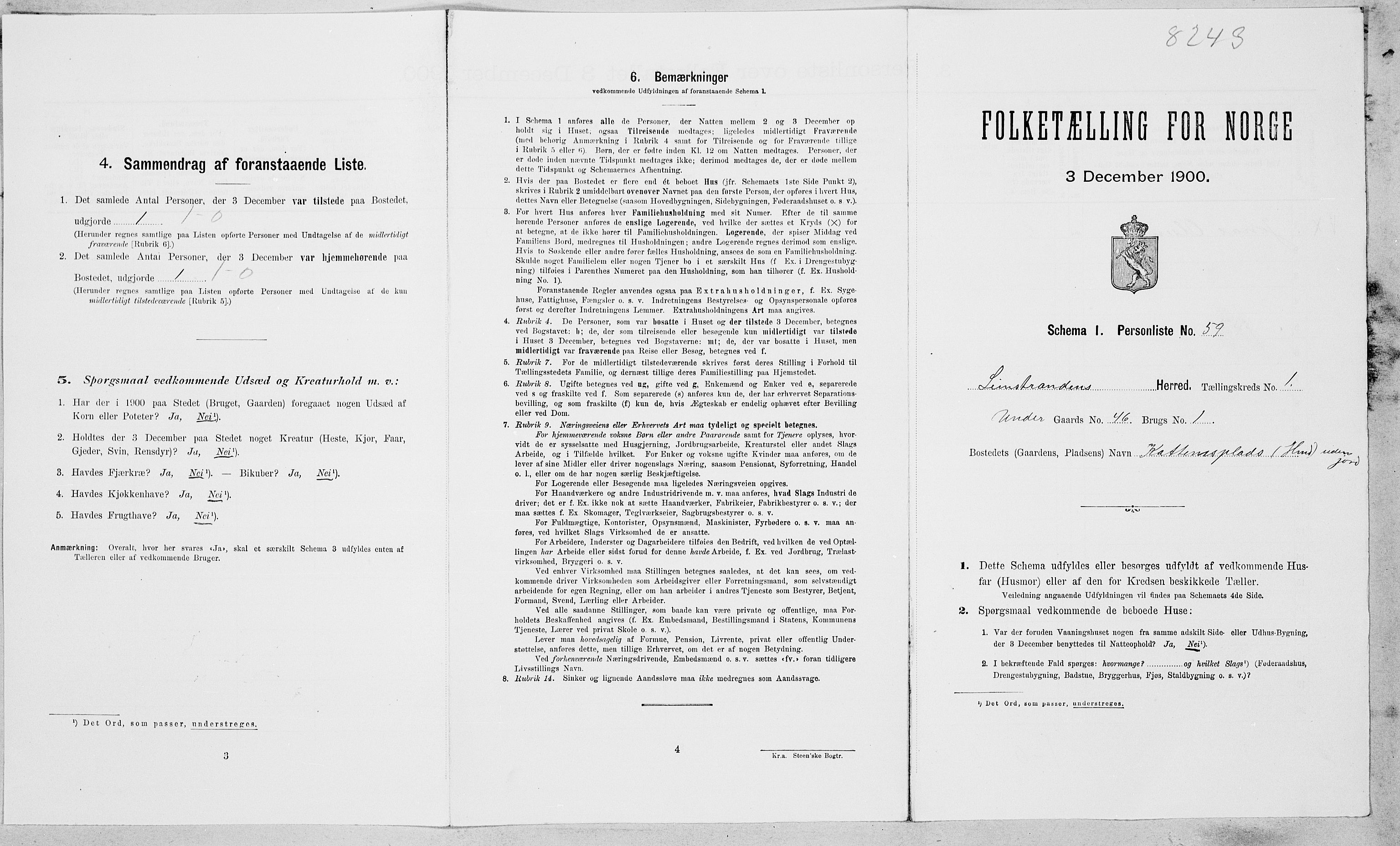 SAT, Folketelling 1900 for 1654 Leinstrand herred, 1900, s. 137
