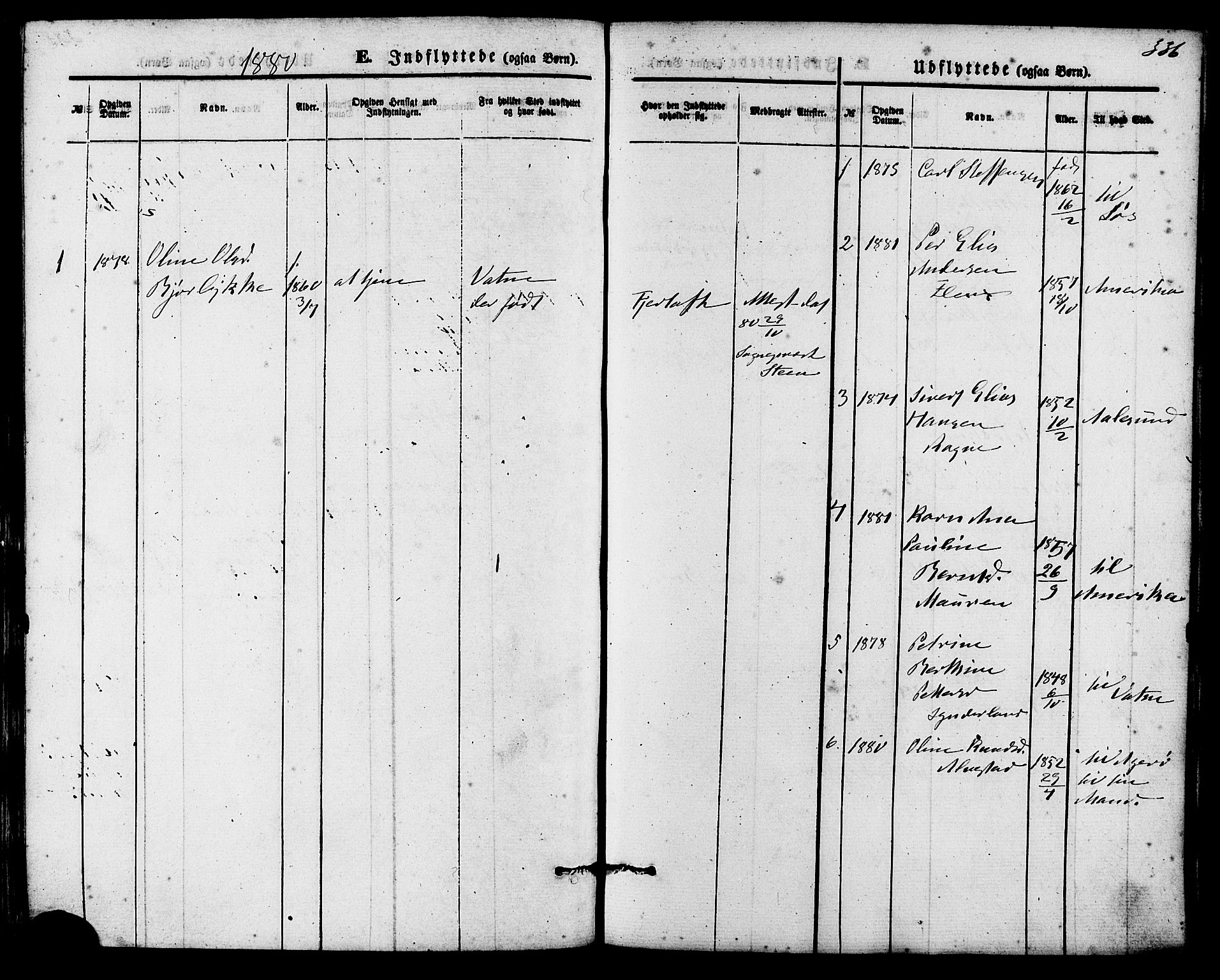Ministerialprotokoller, klokkerbøker og fødselsregistre - Møre og Romsdal, SAT/A-1454/536/L0500: Ministerialbok nr. 536A09, 1876-1889, s. 336