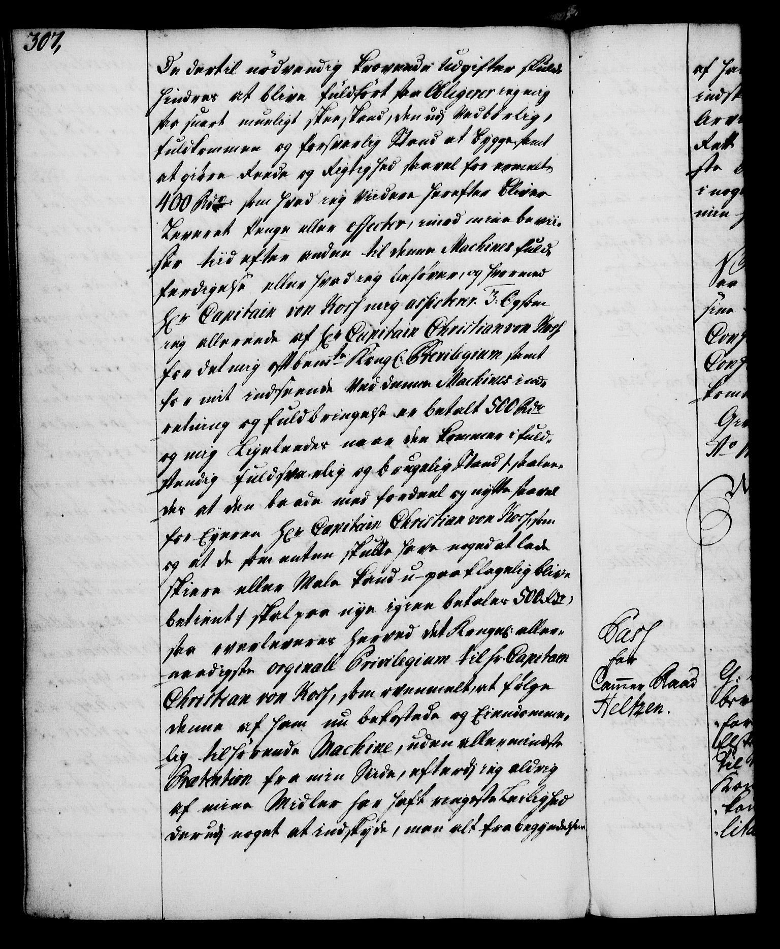Rentekammeret, Kammerkanselliet, RA/EA-3111/G/Gg/Gga/L0005: Norsk ekspedisjonsprotokoll med register (merket RK 53.5), 1741-1749, s. 307