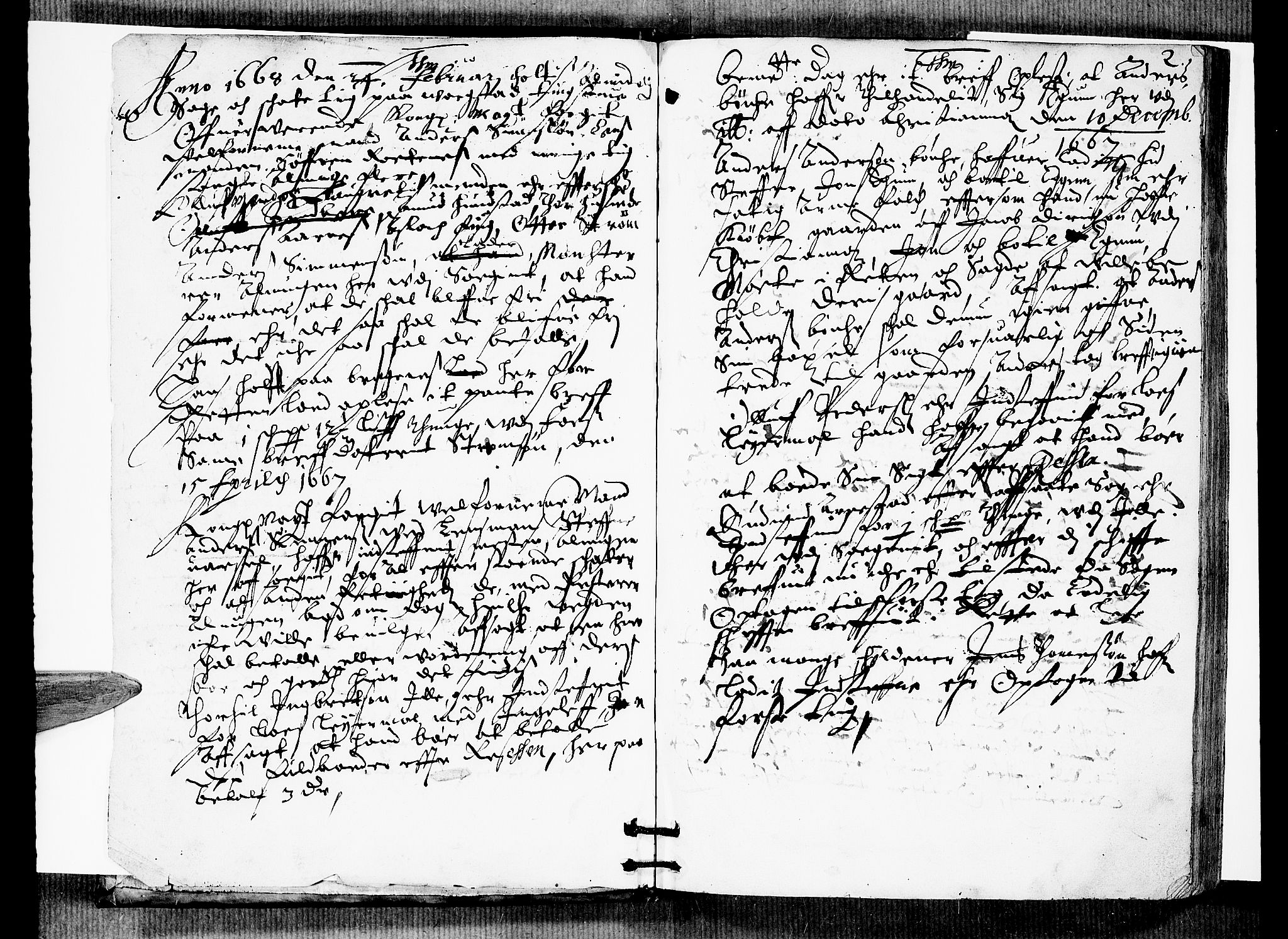 Øvre Romerike sorenskriveri, SAO/A-10649/F/Fb/L0012: Tingbok 12, 1668-1669, s. 1b-2a
