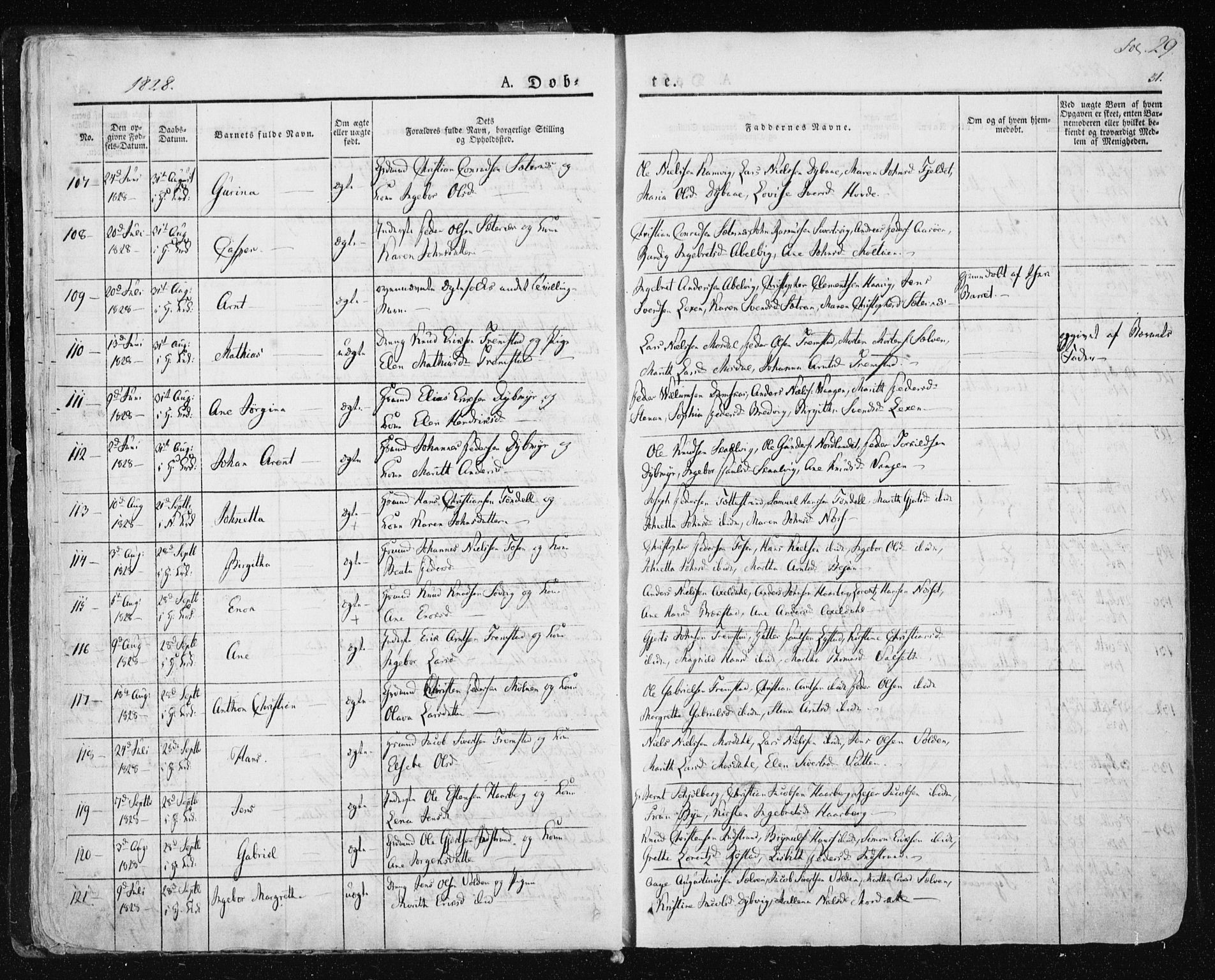 Ministerialprotokoller, klokkerbøker og fødselsregistre - Sør-Trøndelag, SAT/A-1456/659/L0735: Ministerialbok nr. 659A05, 1826-1841, s. 29