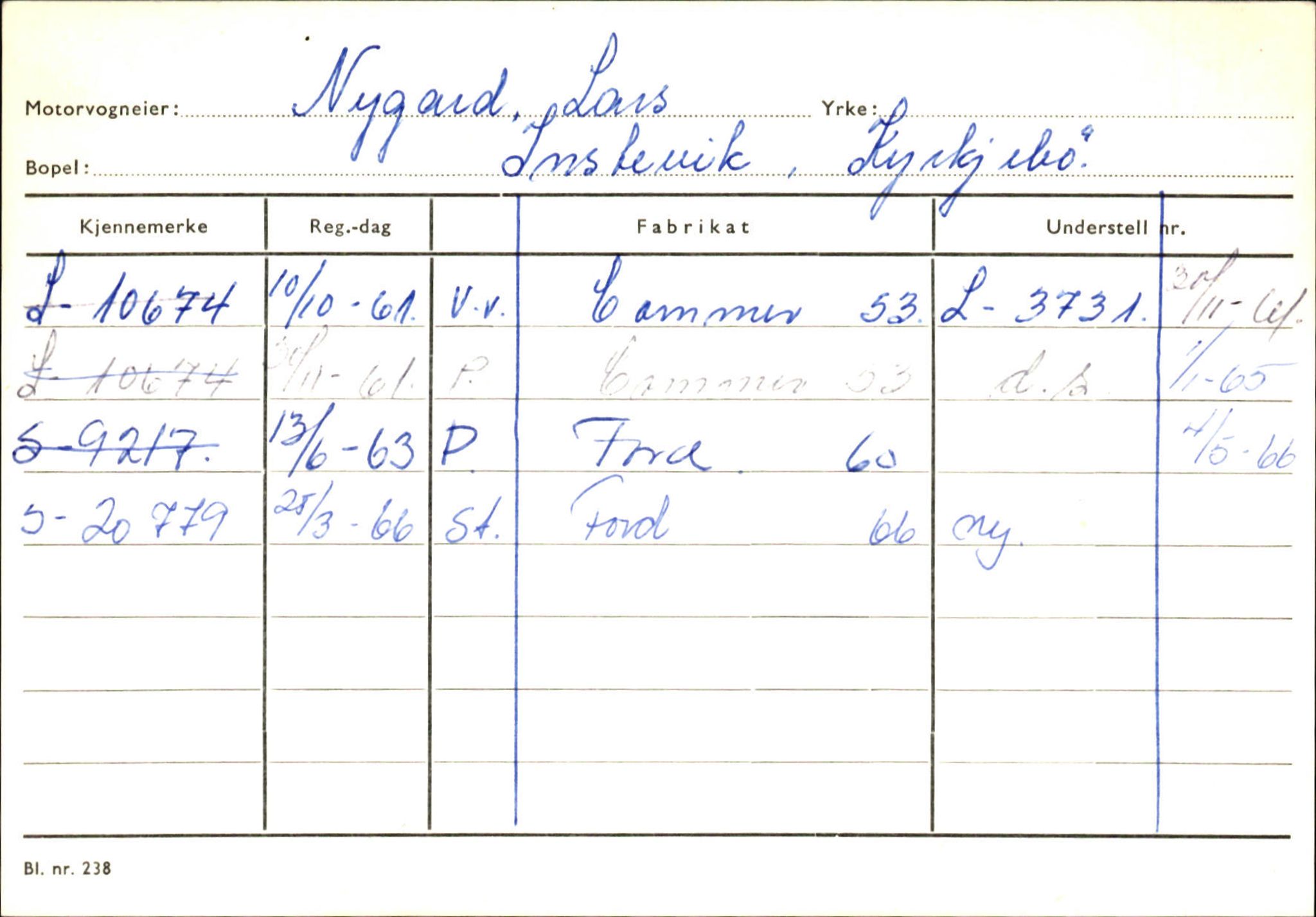 Statens vegvesen, Sogn og Fjordane vegkontor, SAB/A-5301/4/F/L0130: Eigarregister Eid T-Å. Høyanger A-O, 1945-1975, s. 2405