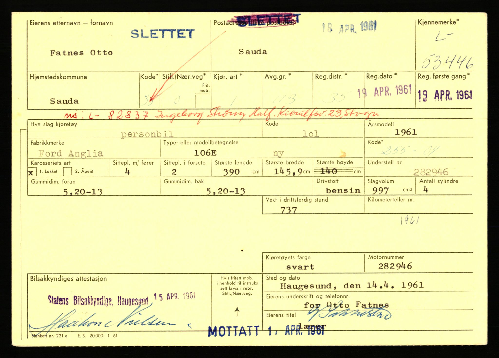 Stavanger trafikkstasjon, SAST/A-101942/0/F/L0053: L-52900 - L-54199, 1930-1971, s. 1411