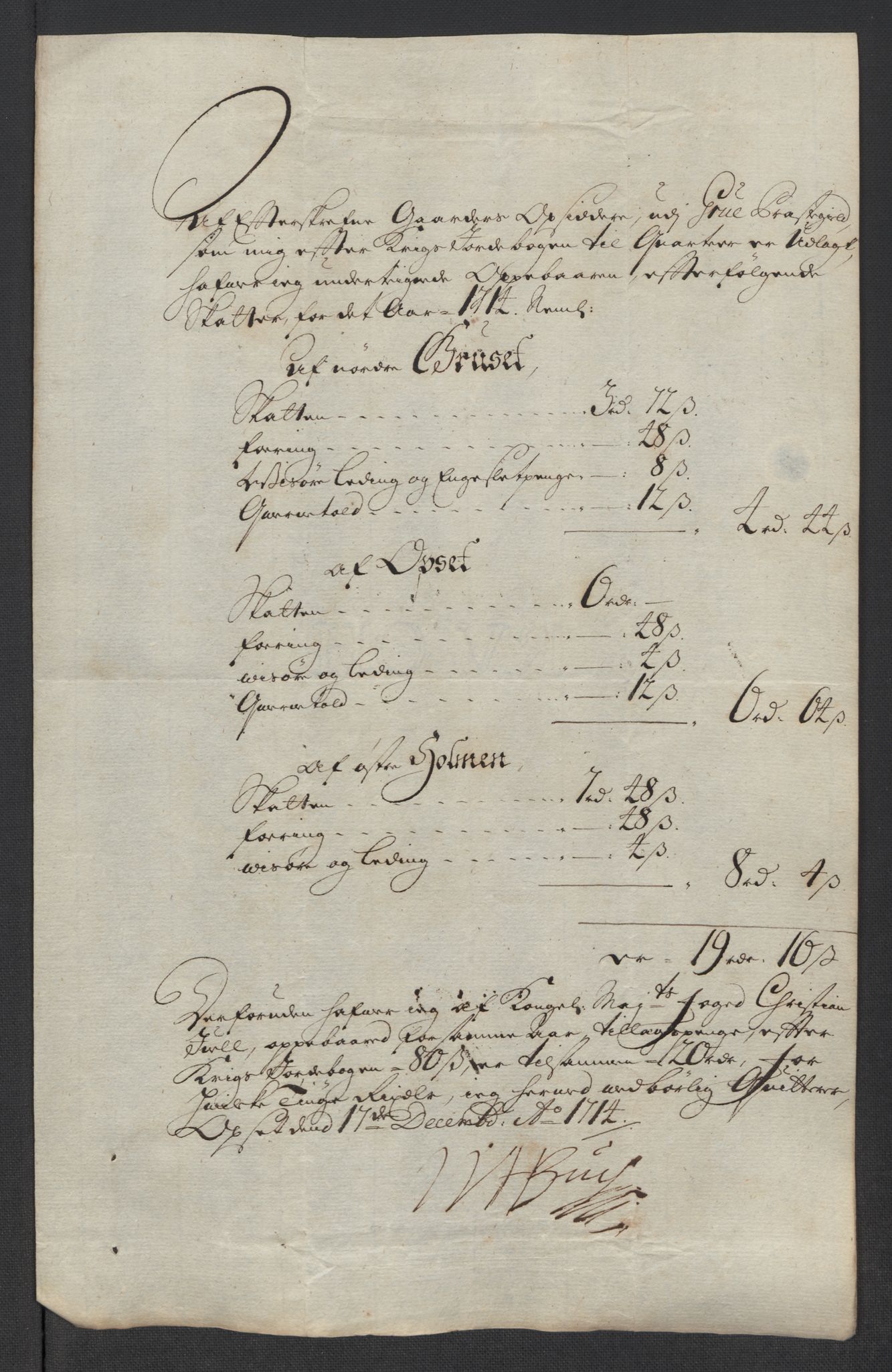 Rentekammeret inntil 1814, Reviderte regnskaper, Fogderegnskap, AV/RA-EA-4092/R13/L0852: Fogderegnskap Solør, Odal og Østerdal, 1714, s. 289