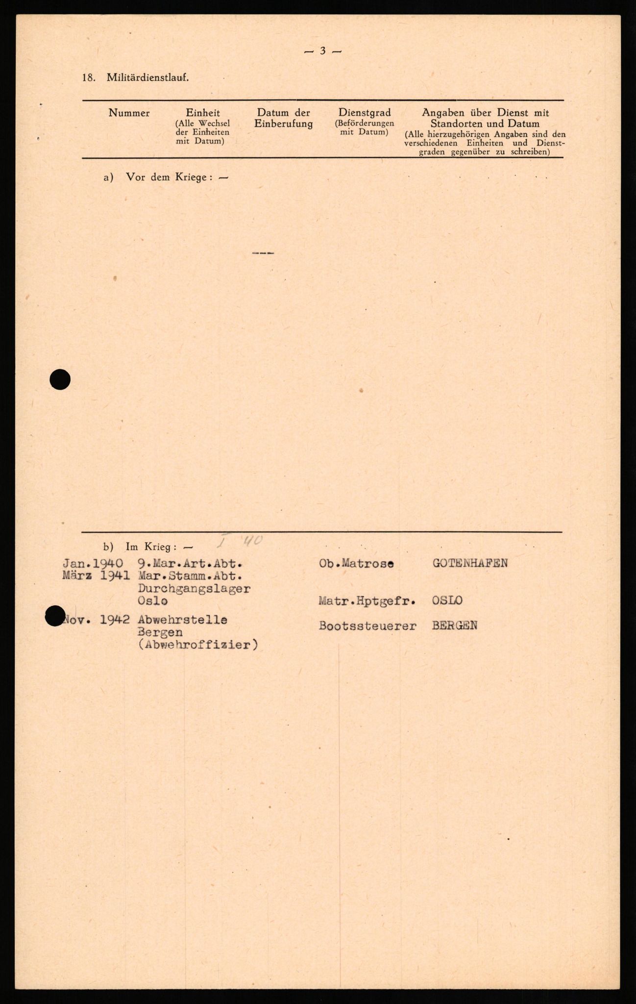 Forsvaret, Forsvarets overkommando II, AV/RA-RAFA-3915/D/Db/L0025: CI Questionaires. Tyske okkupasjonsstyrker i Norge. Tyskere., 1945-1946, s. 27