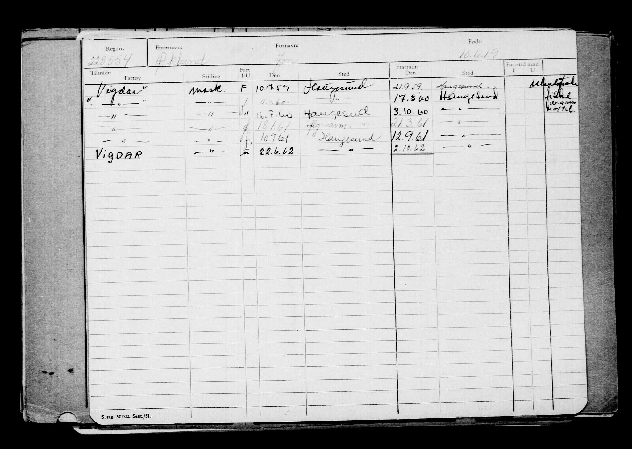 Direktoratet for sjømenn, AV/RA-S-3545/G/Gb/L0169: Hovedkort, 1919, s. 478