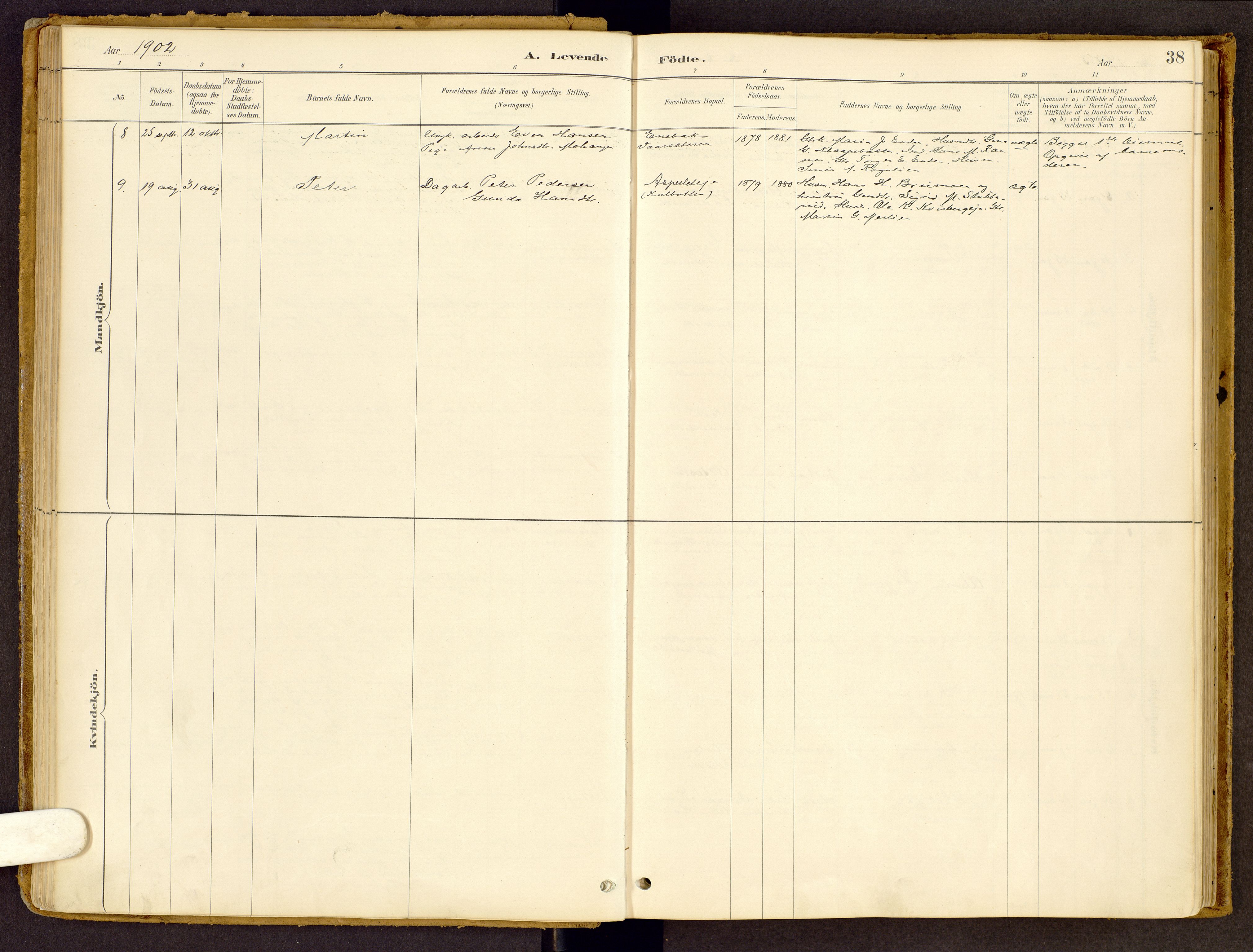 Vestre Gausdal prestekontor, SAH/PREST-094/H/Ha/Haa/L0002: Ministerialbok nr. 2, 1887-1918, s. 38