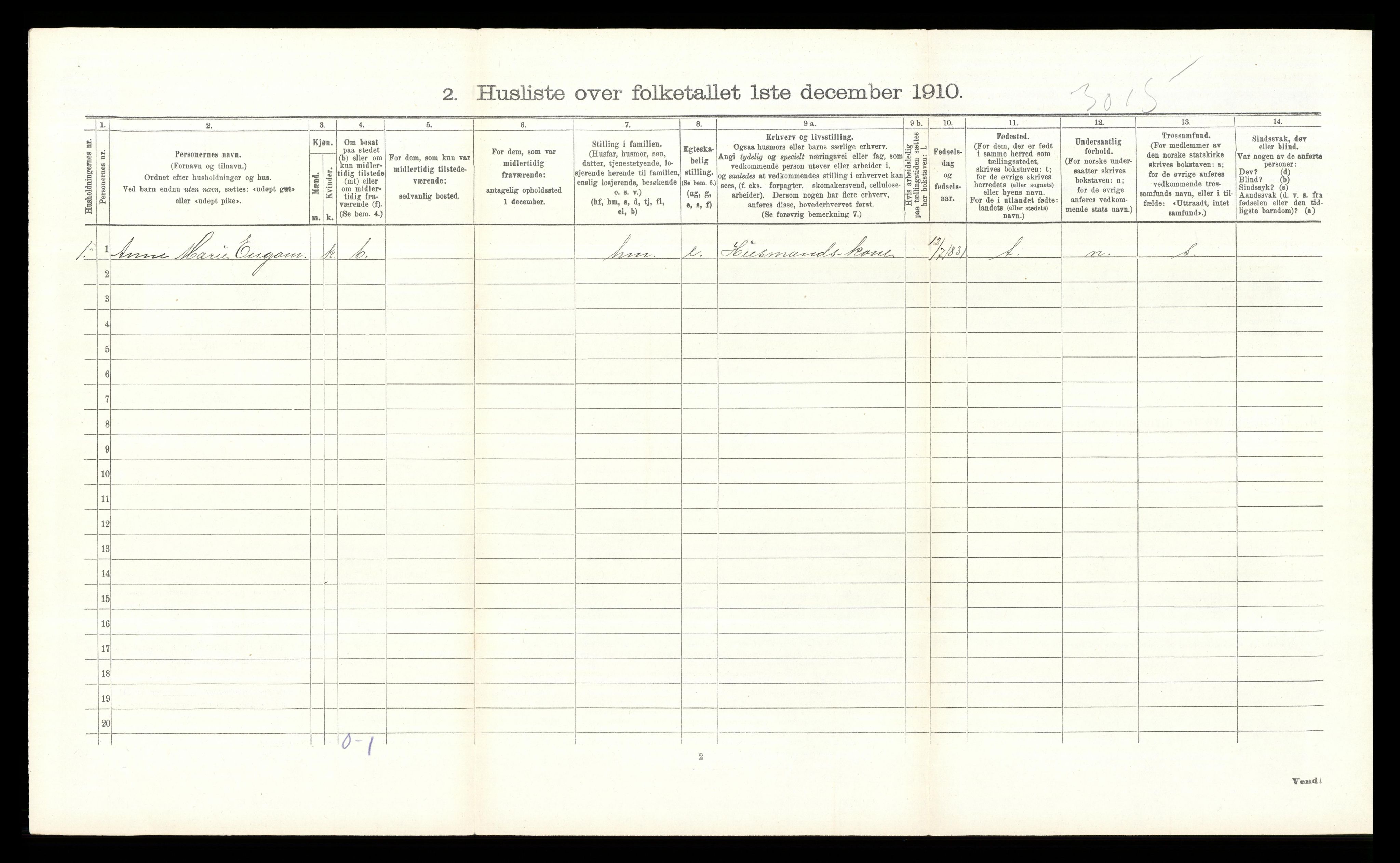 RA, Folketelling 1910 for 0538 Nordre Land herred, 1910, s. 1216