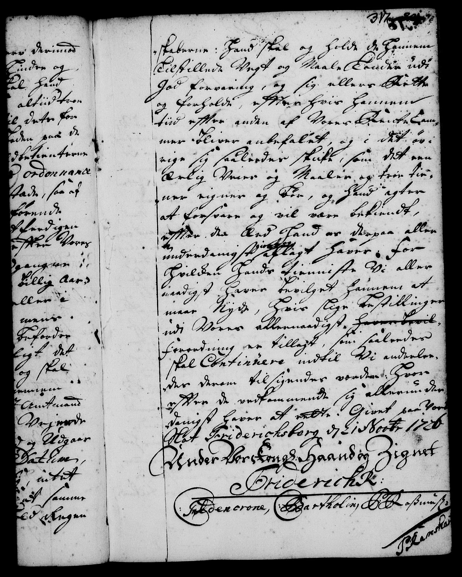 Rentekammeret, Kammerkanselliet, RA/EA-3111/G/Gg/Gge/L0001: Norsk bestallingsprotokoll med register (merket RK 53.25), 1720-1730, s. 317
