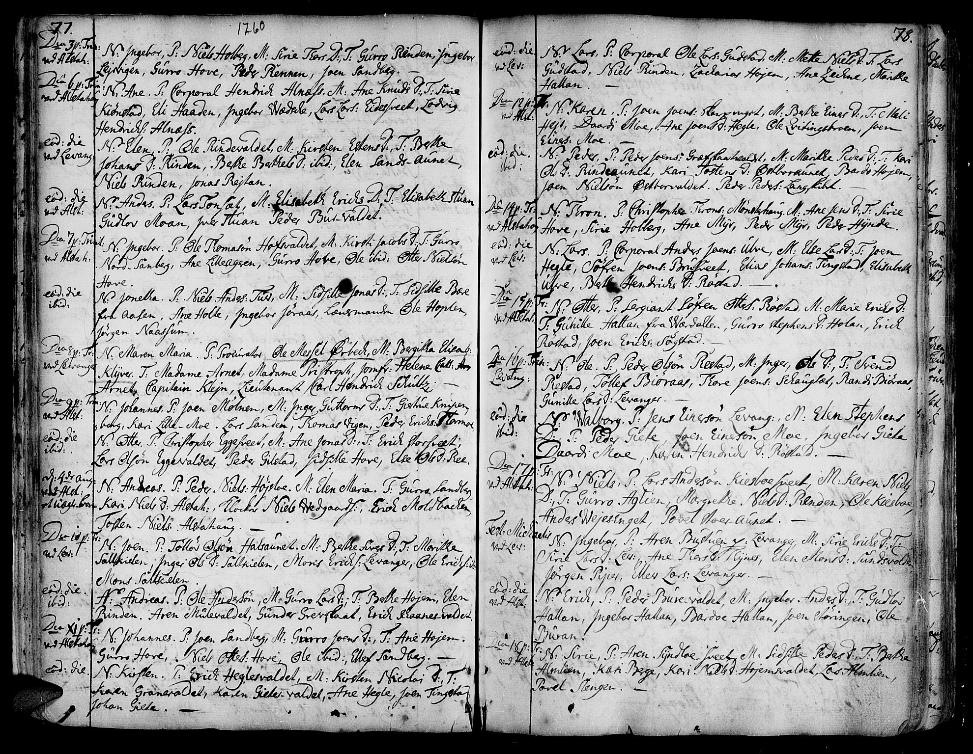 Ministerialprotokoller, klokkerbøker og fødselsregistre - Nord-Trøndelag, AV/SAT-A-1458/717/L0141: Ministerialbok nr. 717A01, 1747-1803, s. 77-78