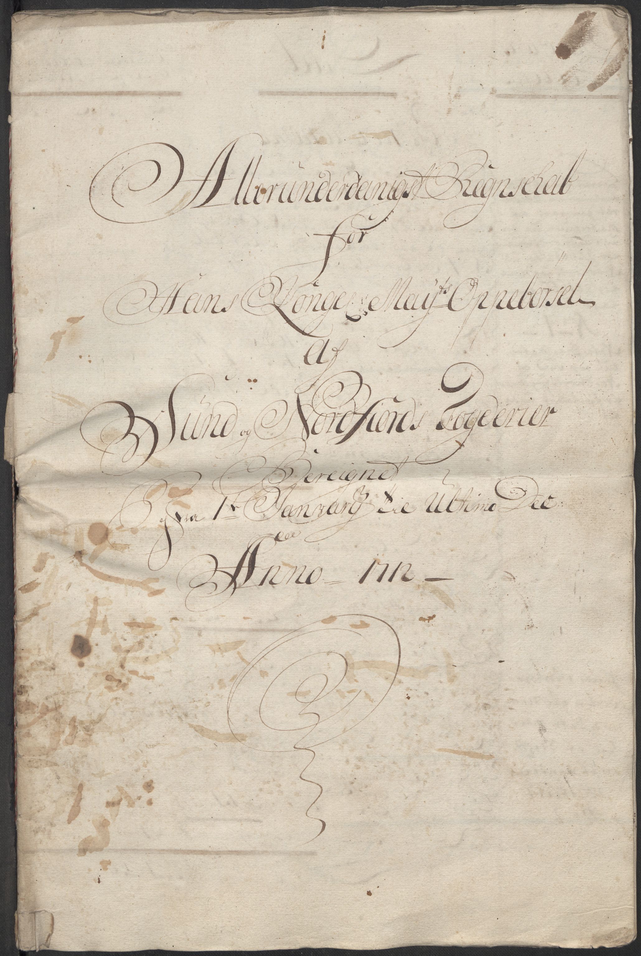 Rentekammeret inntil 1814, Reviderte regnskaper, Fogderegnskap, AV/RA-EA-4092/R53/L3435: Fogderegnskap Sunn- og Nordfjord, 1712, s. 3