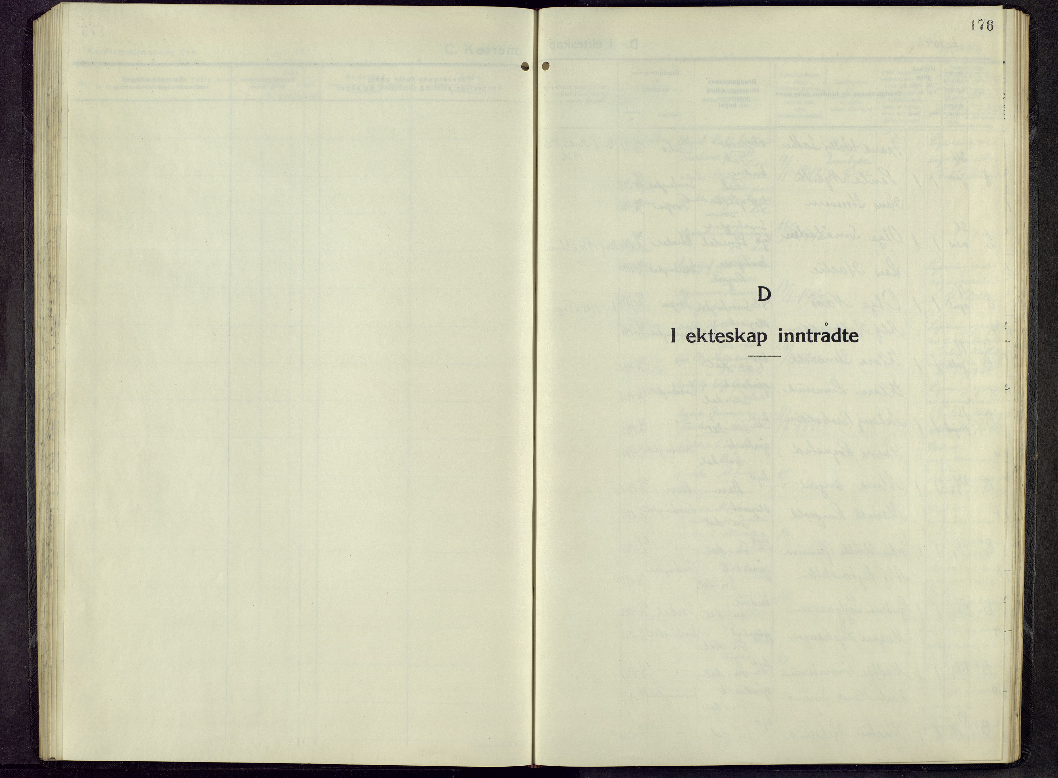 Biri prestekontor, AV/SAH-PREST-096/H/Ha/Hab/L0009: Klokkerbok nr. 9, 1942-1955, s. 176