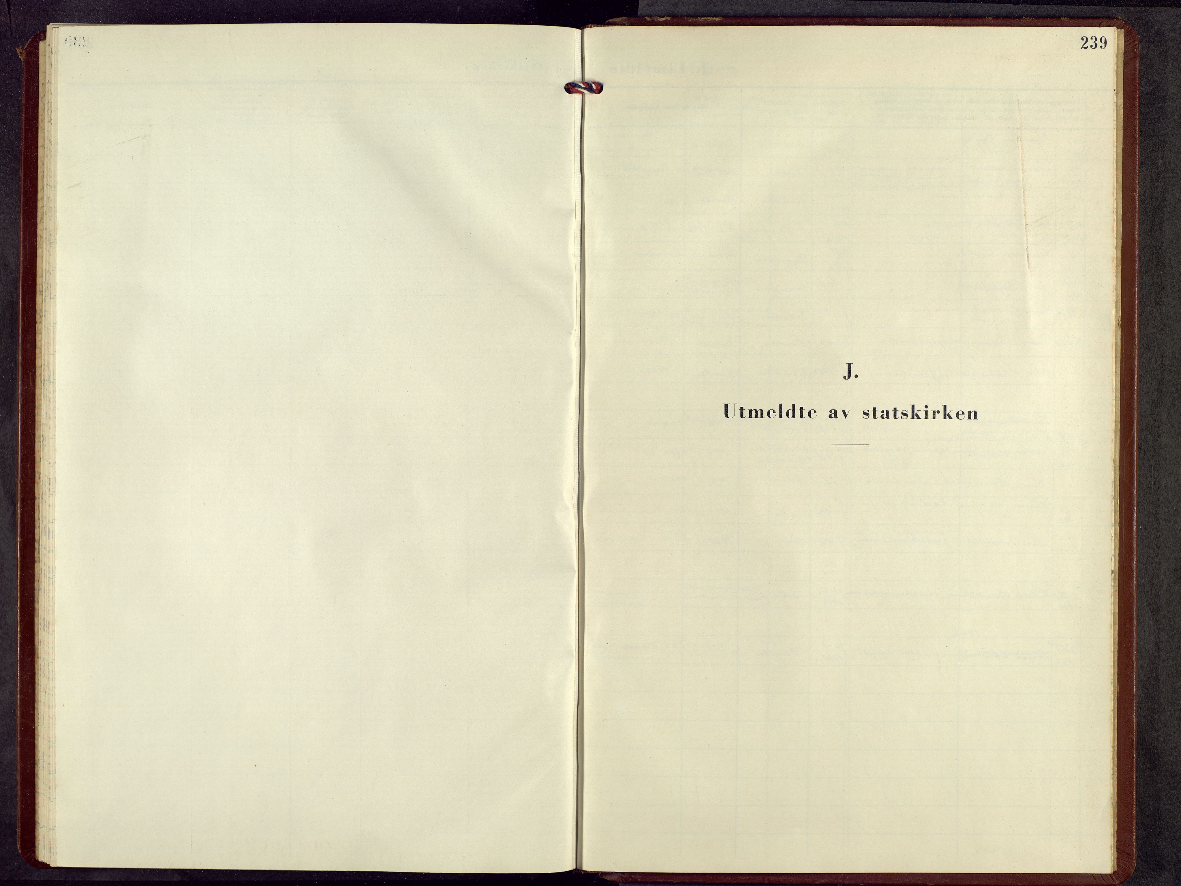 Brandbu prestekontor, AV/SAH-PREST-114/H/Ha/Hab/L0003: Klokkerbok nr. 3, 1953-1965, s. 239