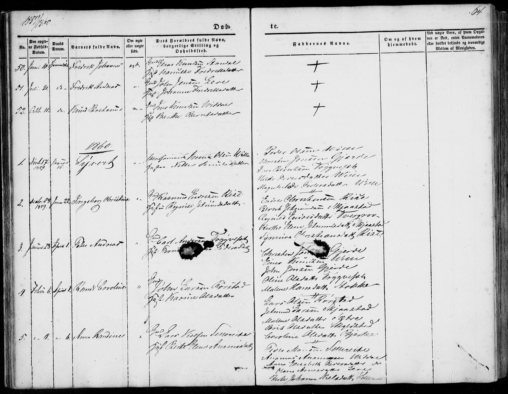 Ministerialprotokoller, klokkerbøker og fødselsregistre - Møre og Romsdal, SAT/A-1454/515/L0209: Ministerialbok nr. 515A05, 1847-1868, s. 64