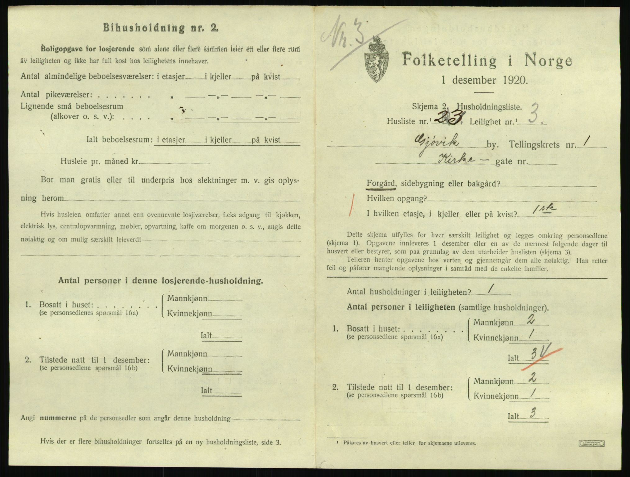 SAH, Folketelling 1920 for 0502 Gjøvik kjøpstad, 1920, s. 810